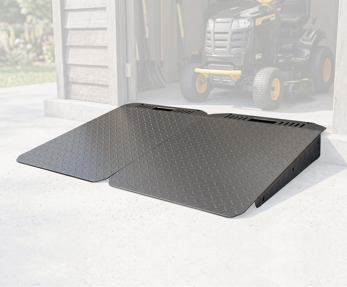 Metlead 29" x 48" Shed Ramp, 1800 lbs Loading Capacity Ramp for Shed Entrance, Anti-Slip Loading Ramps for Lawn Mower & Riding Mower, Ramps for Sheds Garage