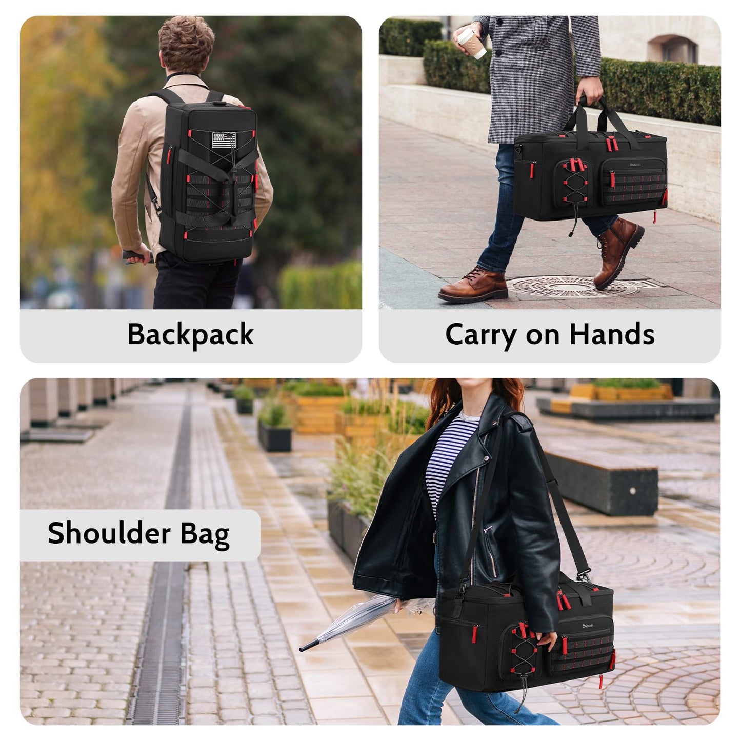 DJ Cable Gig Bag for Equipment, DJ Cable Organizer Backpack with Detachable Dividers and Padded Bottom, DJ Mixer Bag for Music Gear Accessories with 15.6'' Laptop Compartment (Black)