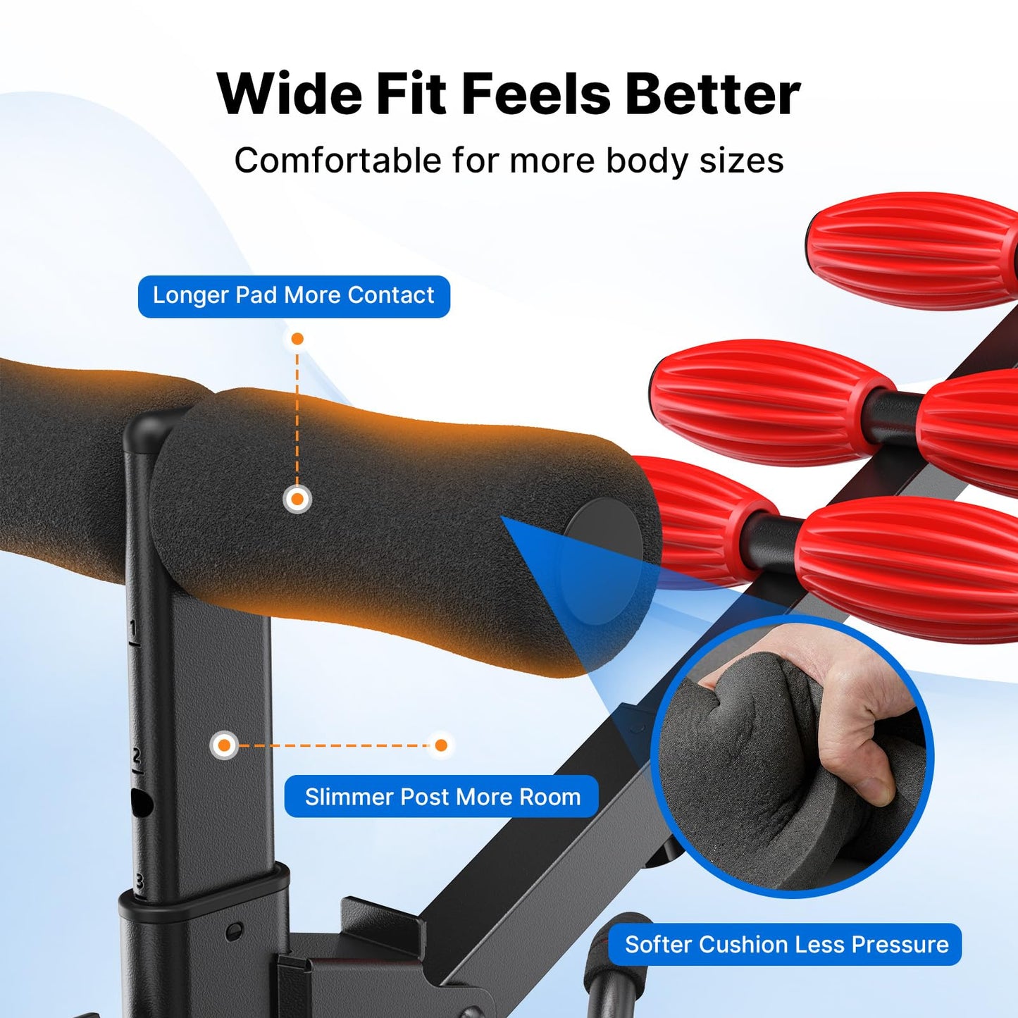 MERACH Upgrade Deep Squat Machine for Overweight, Dual Spring Assist& 350LB Weight Capacity, Glute Trainer Machine, Easy Setup & Leg Home Workout Machine