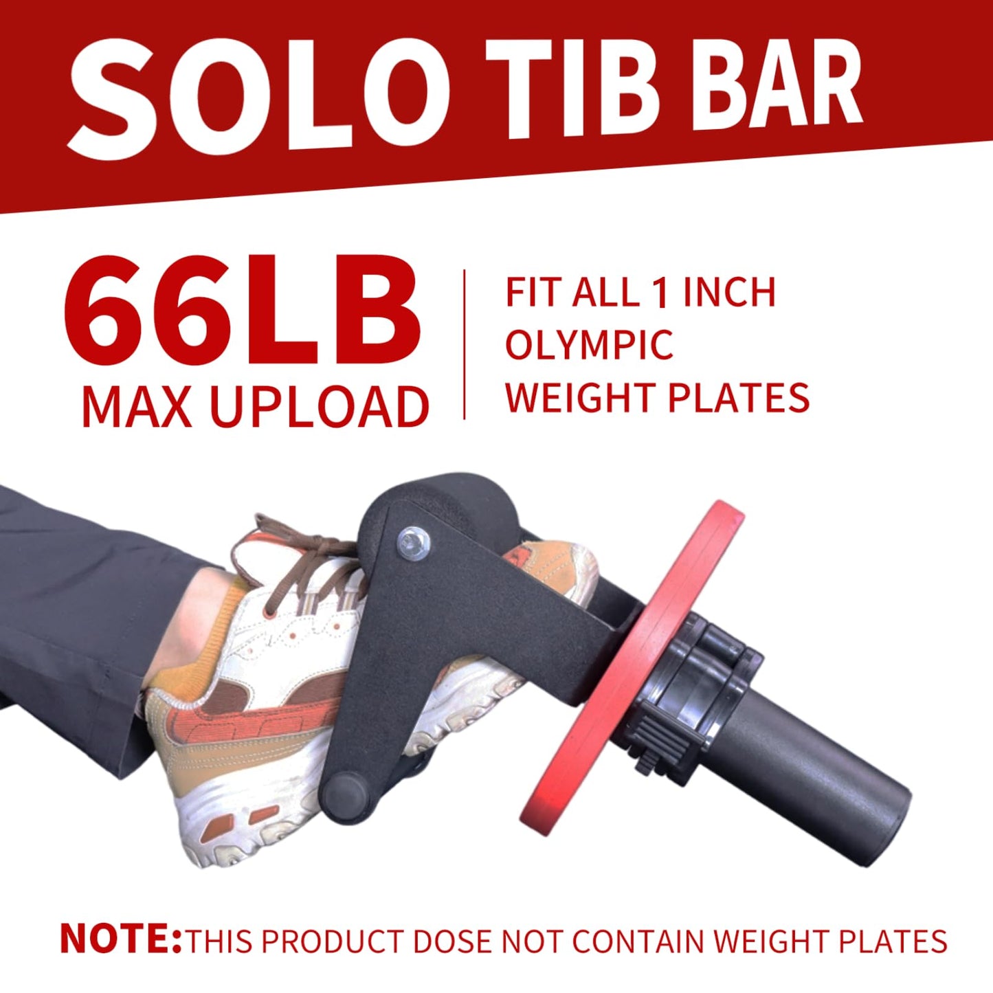 MARLANG Solo Tib Bar Tibialis Trainer Tibialis Bar Knees Over Toes Equipment Tibialis Raise Tibia Dorsi Calf Workout Machine Calves Workout Equipment Fit 1 Inch Weight Plates