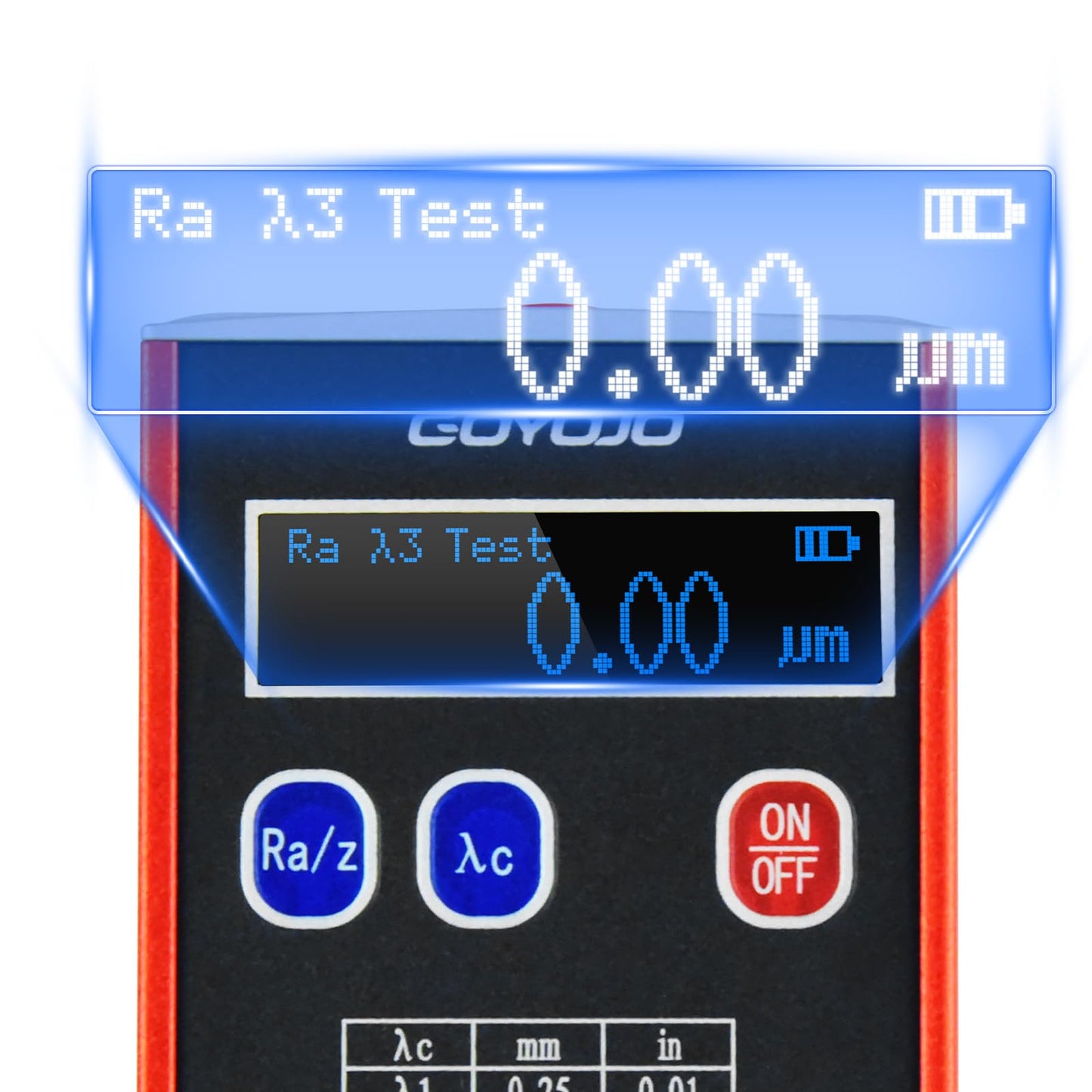 GOYOJO GSR720 Surface Roughness Tester High Accuracy 0.01μm Portable Roughness Gauge 4 Testing Parameters Ra/Rq 0.05~15.0μm Rz/Rt 0.1~50.0μm with Standard Calibration Block and Bracket
