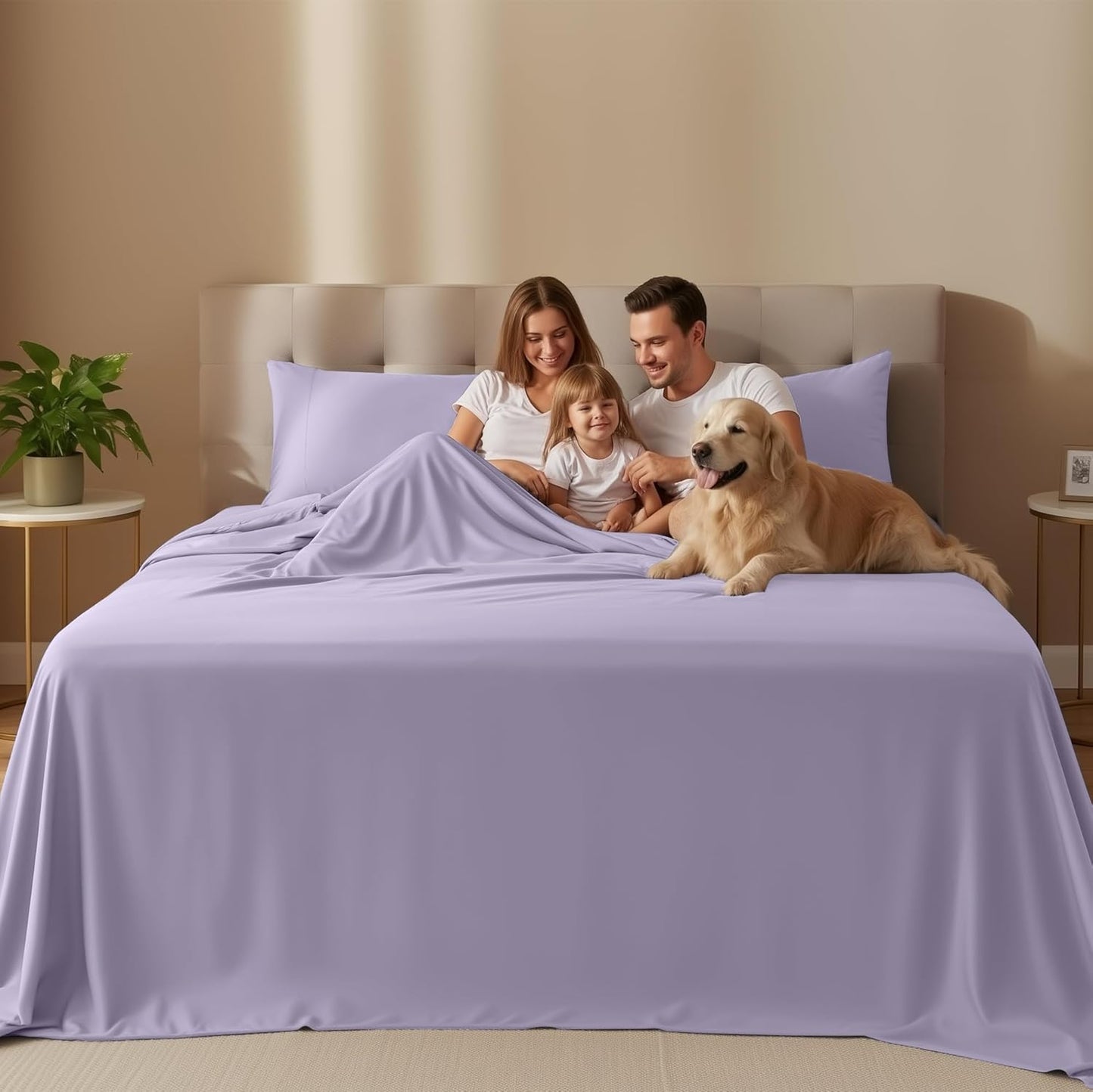 Utopia Bedding Twin XL Sheet Set - Soft & Breathable Microfiber, 3-Piece in Lavender | Oeko-Tex Certified