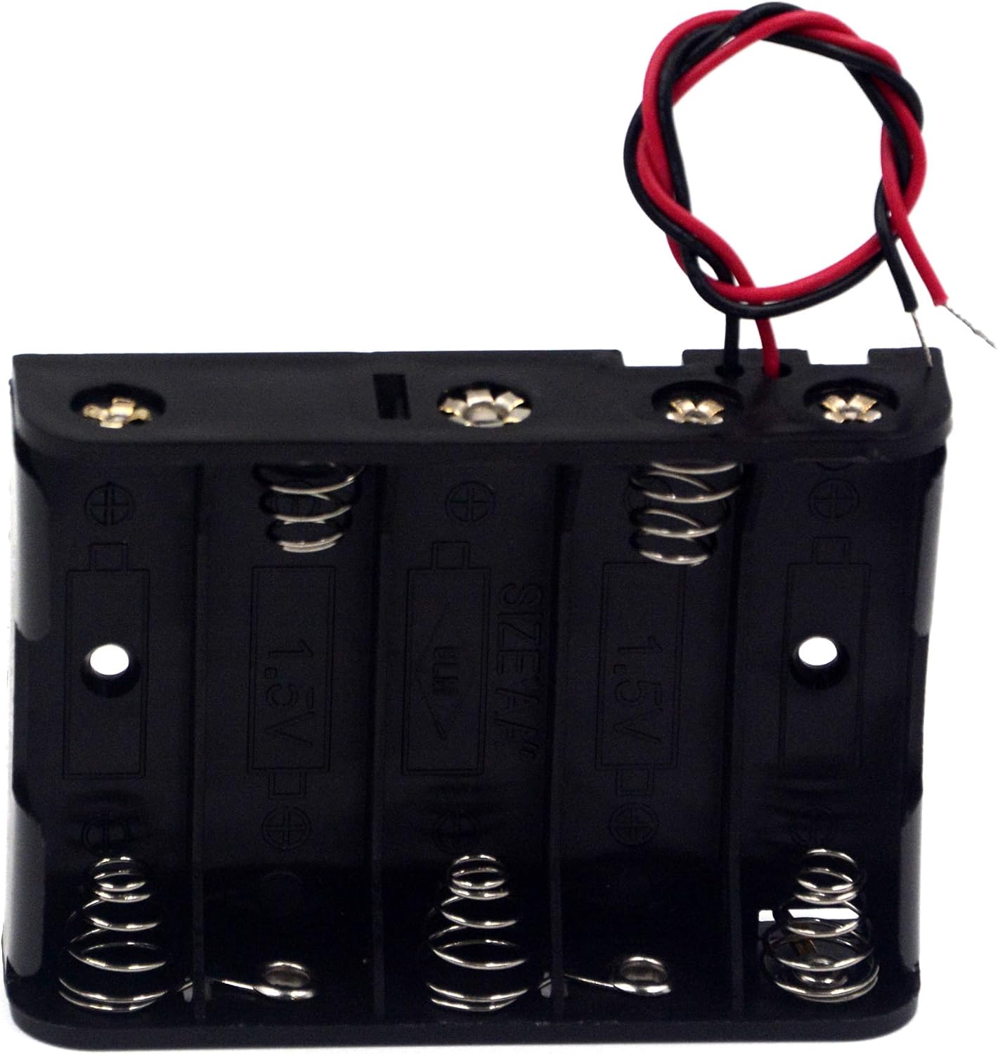 LampVPath (Pack 2 5 5 of AA Battery Holder with Leads, AA Battery Holder with Wires