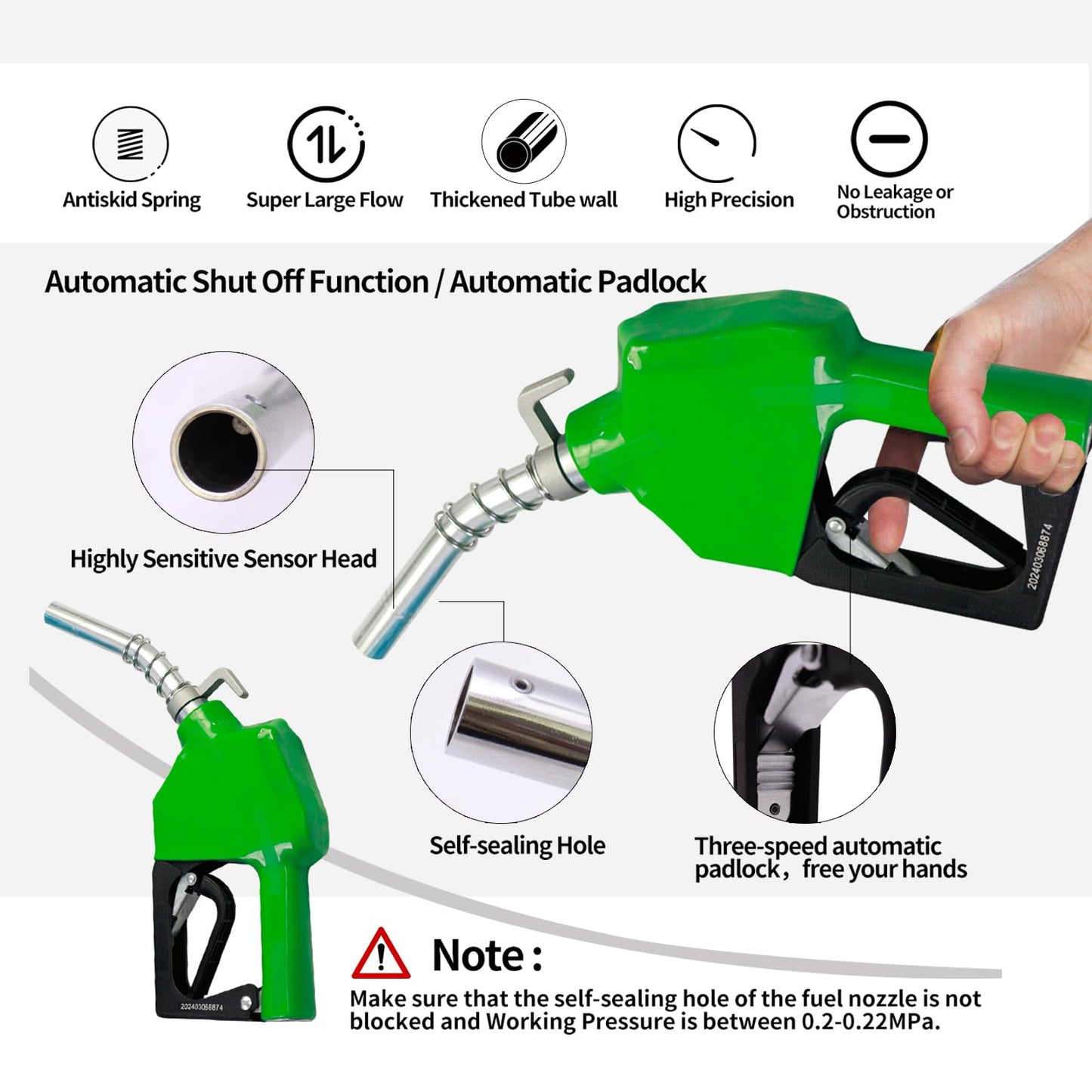 GIAYOGO 110V 16GPM Electric Fuel Transfer Pump Kit - Self-Priming Diesel/Kerosene/Bio Pump w/Hose & Nozzle, 550W Motor, 20-60L/Min (5.25-15.75 GPM)