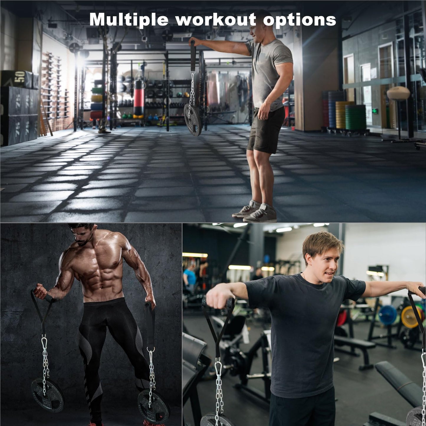 powerfeng Gym Farmers Walk Carry Handles: Portable Farmers Carry Handles for Grip Strength & Body Building Workouts for Home Gym