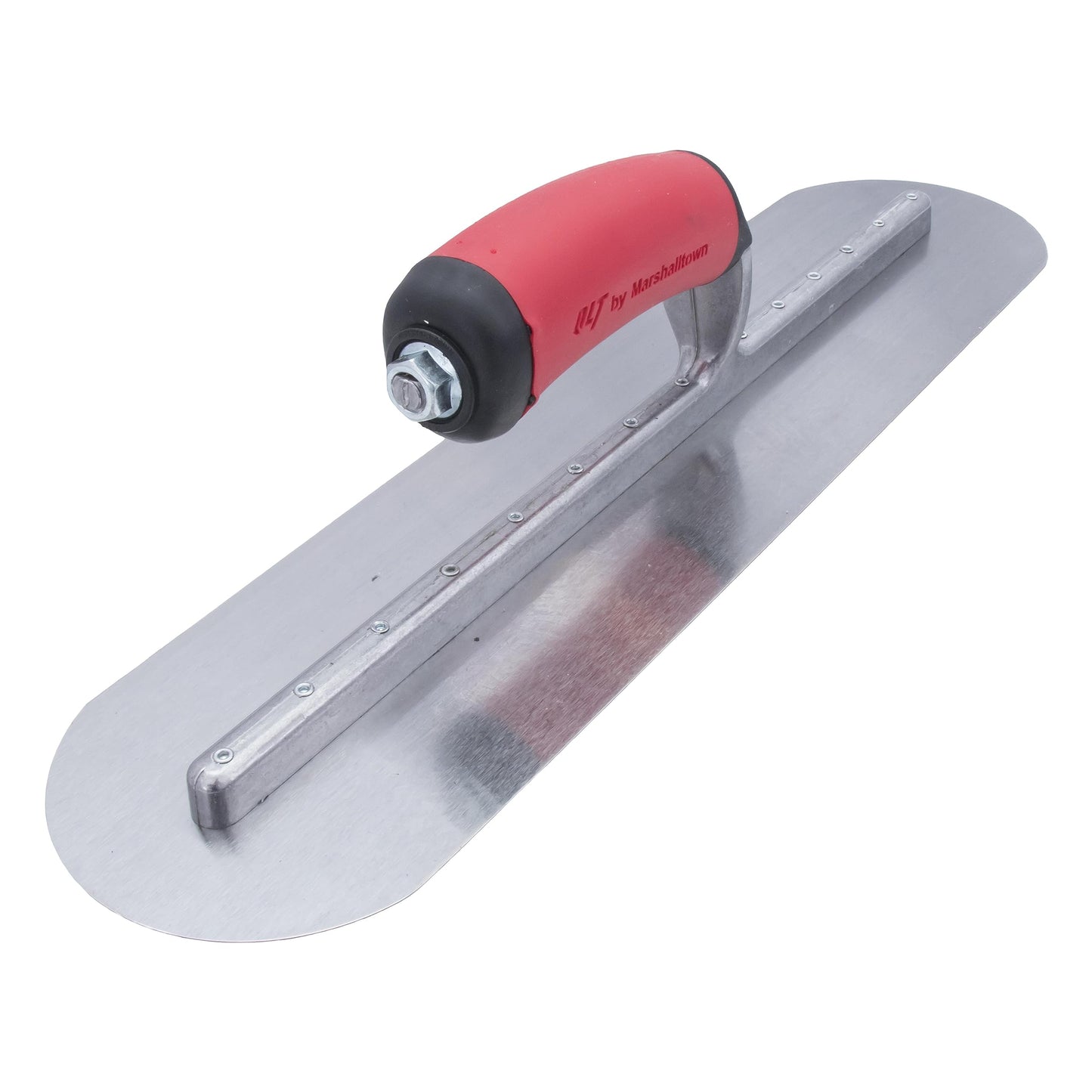 MARSHALLTOWN QLT Fully Rounded Concrete Finishing Trowel, 12 x 4 Inch, Soft Grip Handle, Made in the USA, FTFR372R