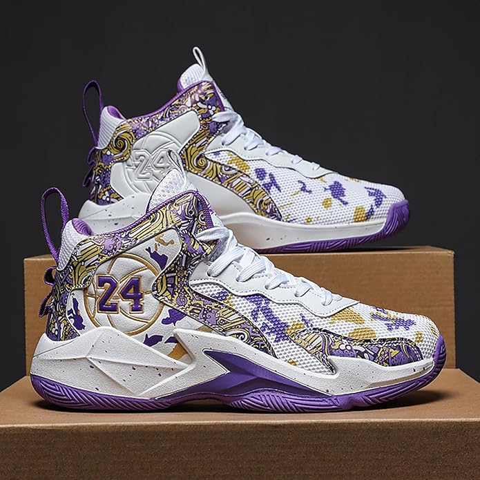 Boys Basketball Shoes Breathable Indoor Athletic Shoes Youth Outdoor Fashion Sneakers Comfortable Basketball Shoes for Girls