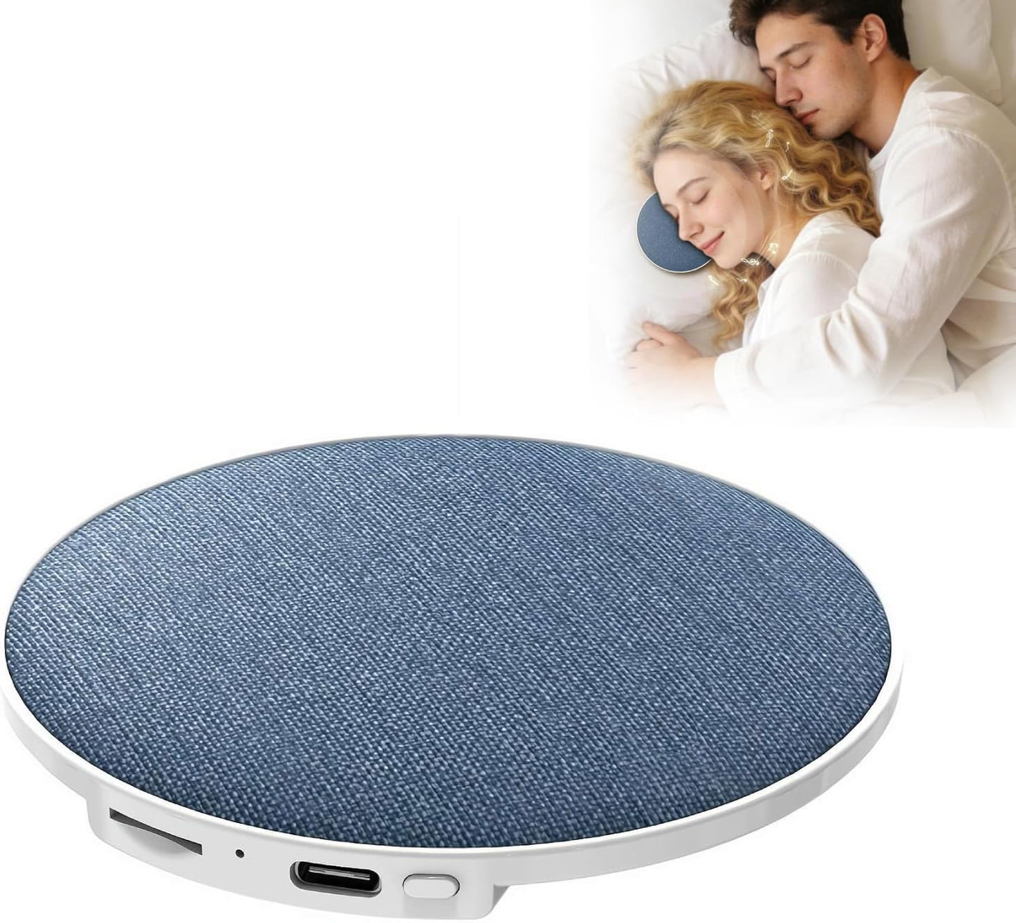 Generic 12mm Bluetooth Pillow Speaker for Sleeping, Under Pillow Sound System with Thin Design for Side Sleepers, White