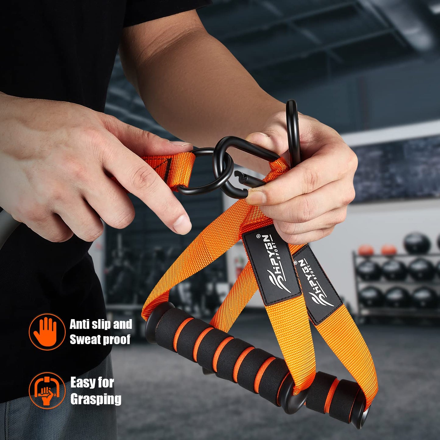 HPYGN Heavy Resistance Bands, 300LBS Exercise Bands for Working Out, Fitness Bands with Handles, Workout Bands for Men, Weight Bands Set for Muscle Training, Strength, Slim, Yoga, Home Gym Equipment