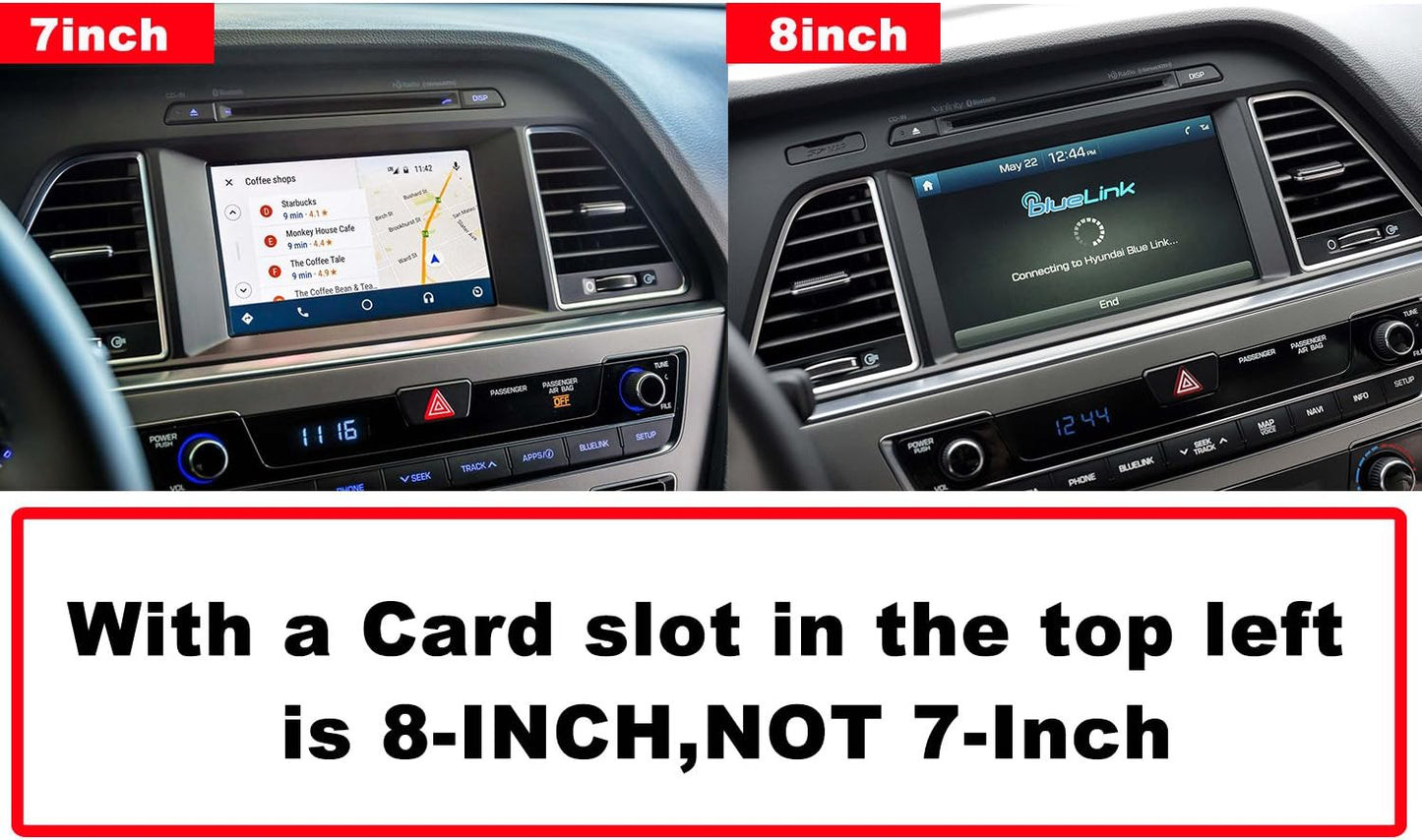 2017-2018 7 Inch 9H LFOTPP Car Navigation Screen Protector for Sonata Blue Link, Tempered Glass Hardness Car