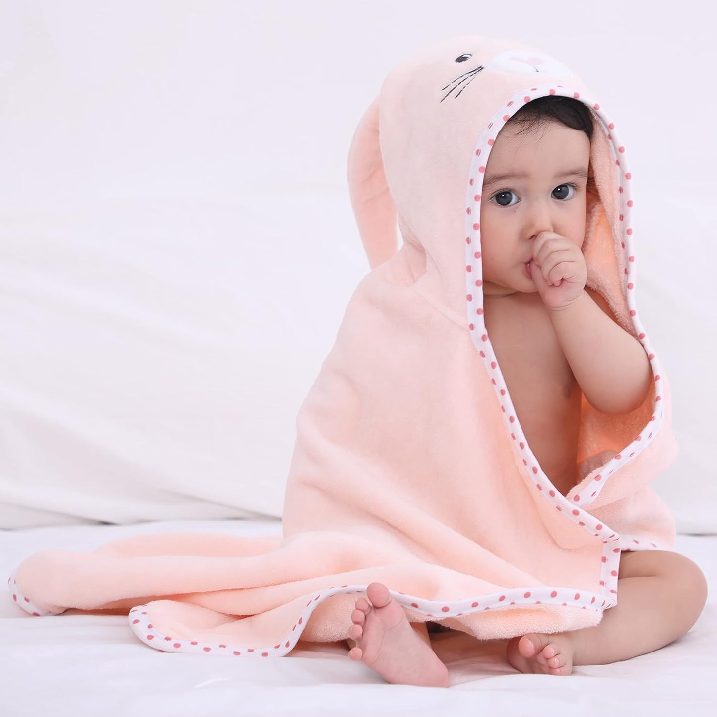 TBEZY Baby Hooded Towel - Ultra Soft Thick Cotton with Unique Bunny Design for Newborns