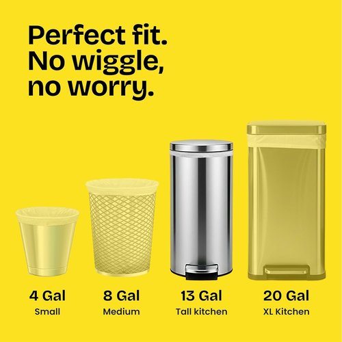 Glad ForceFlex Tall Kitchen Trash Bags - 13 Gallon, Gain Fresh Clean Scent, 40 Count