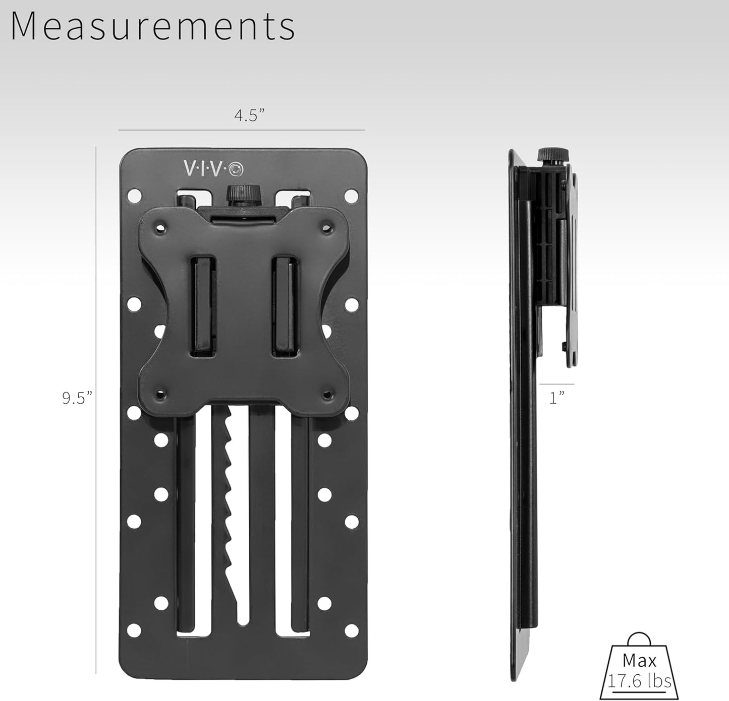 VIVO 27 Inches Height Adjustable VESA Adapter Stand for Individual Monitors up to Black