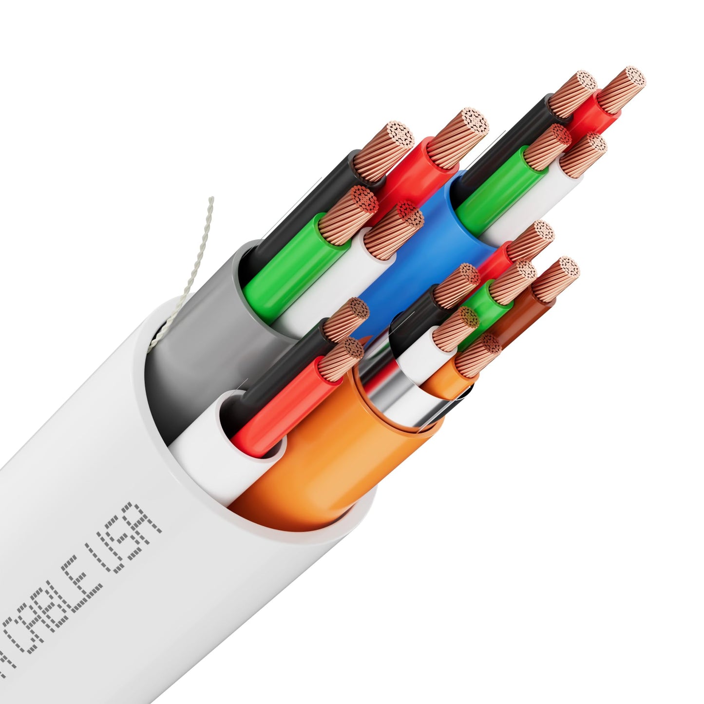 SYSTON Access Control Composite Cable - 18/4c OAS + 22/3pr OAS + 22/2c OAS + 22/4c OAS, CMP/CL3P Stranded Copper, OSDP & Wiegand Compatible for Lock Power, Card Reader for Noise-Sensitive Applications