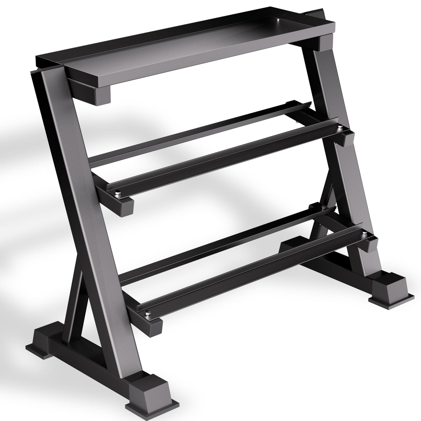 CHICAURA Heavy Duty 3 Tier Dumbbell Rack Stand, 1200LBS Weight Rack for Home Gym, Dumbbell and Kettlebell Storage with Adjustable Width, Stand Only