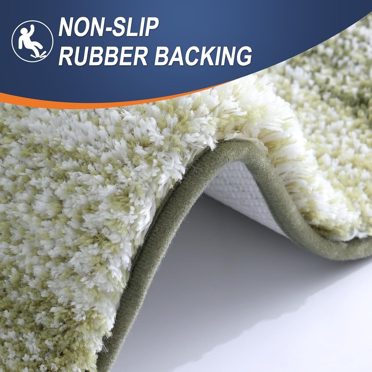 OLANLY Bathroom Rugs - Extra Soft Microfiber Mat with Rubber Backing | Quick Dry, Machine Washable, 30x20, Dark Green