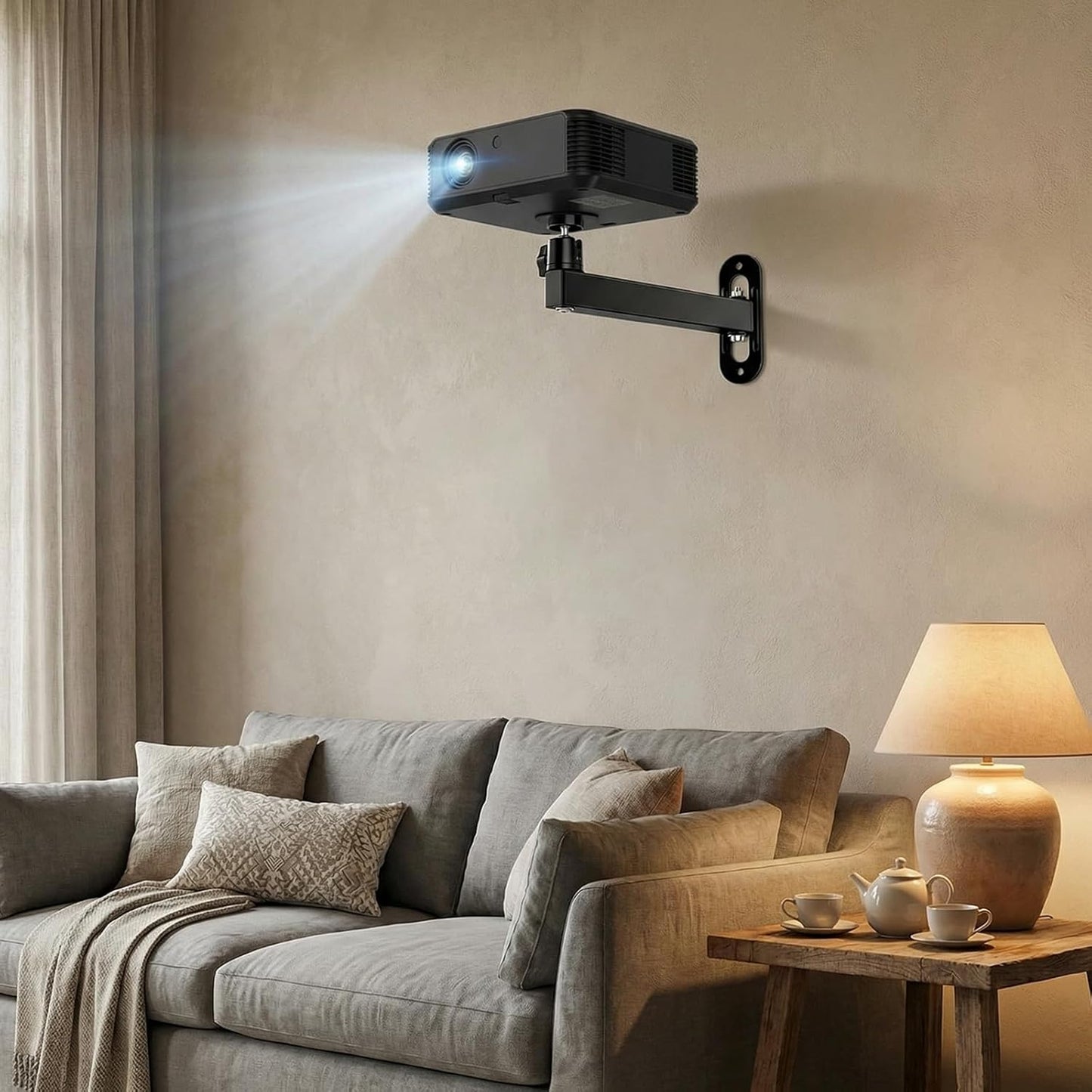 CroBlissful 1/4 Inch 360 Setup Projector Stand, Wall and Mini Ceiling Mount with Thread, Degree Rotation, Adjustable