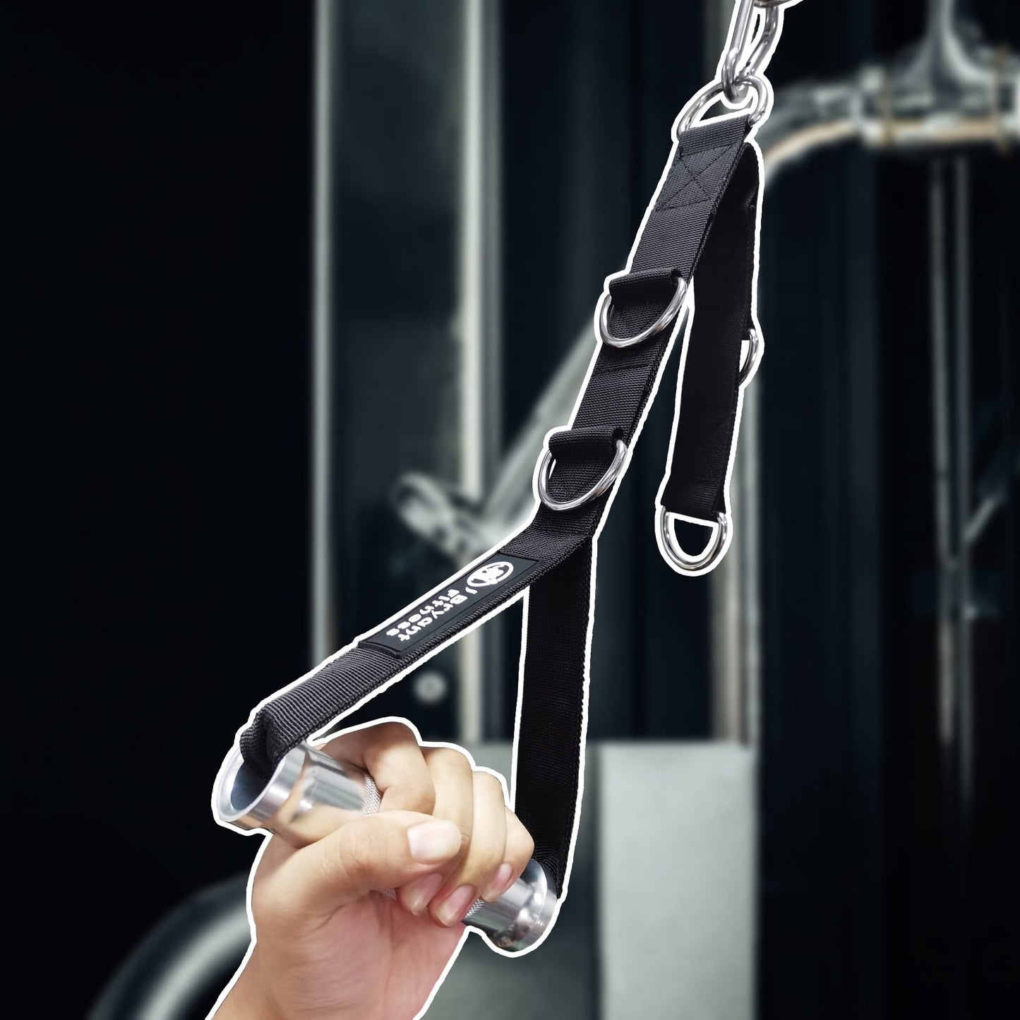 J Bryant Fitness Metal Gym Handles Multi D-Ring Handle Heavy Duty Aluminum Alloy Handle Grips Durable Workout Handles for Pulley LAT Pull Down System