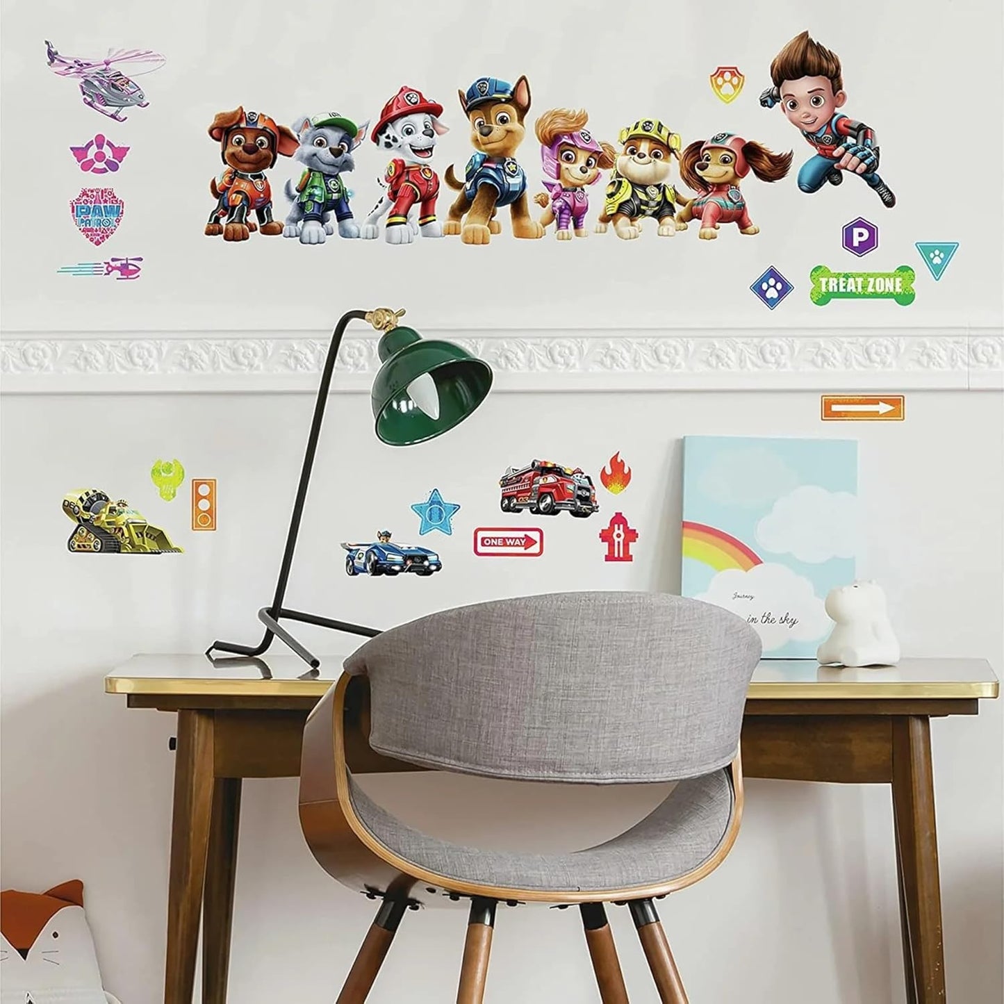 RoomMates Paw Patrol Movie Wall Decals - Easy Peel and Stick Decor for Kids' Rooms