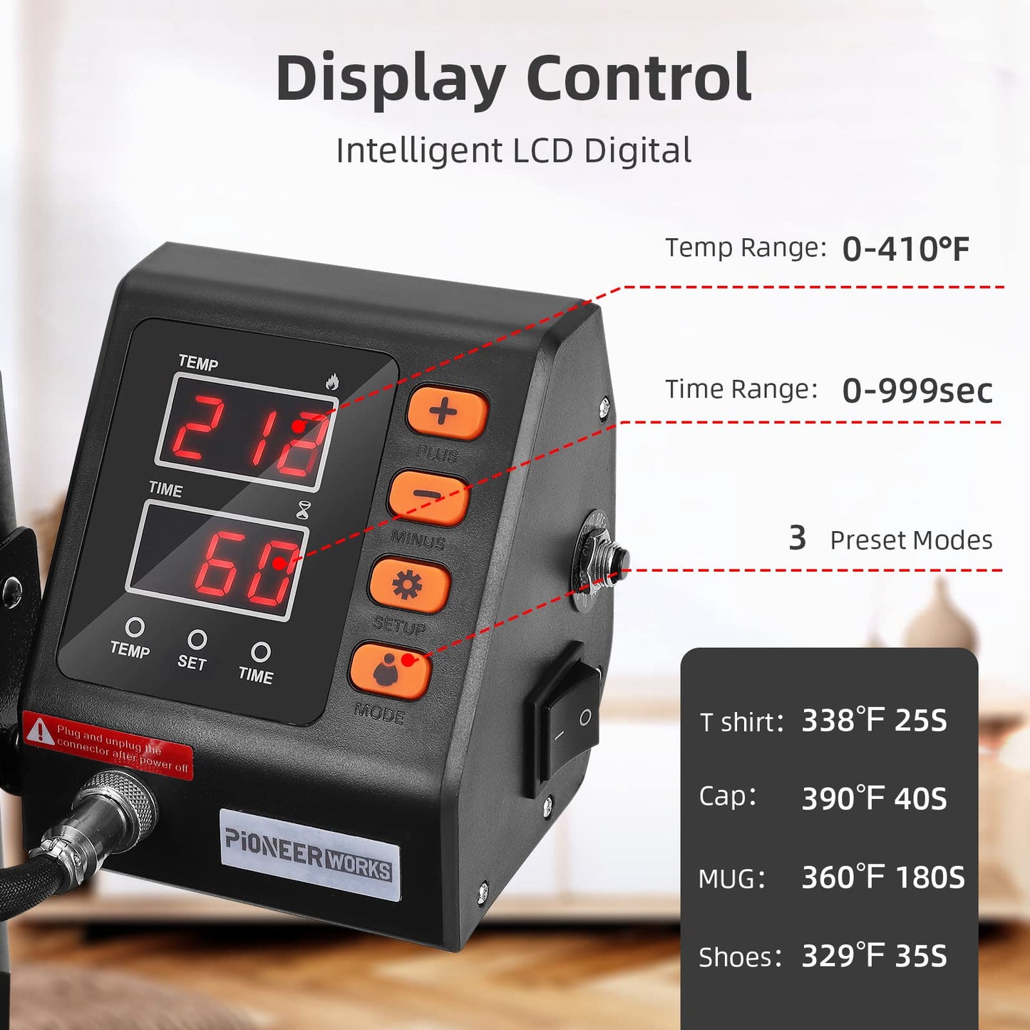 11 in 1 Heat Press Machine Professional Sublimation Machine 12" X 15", 360-Degree Swing Away, Multifunction Heat Transfer Machine Industrial-Quality for T-Shirts, Pillow, Hats, Caps, Mugs and Plate