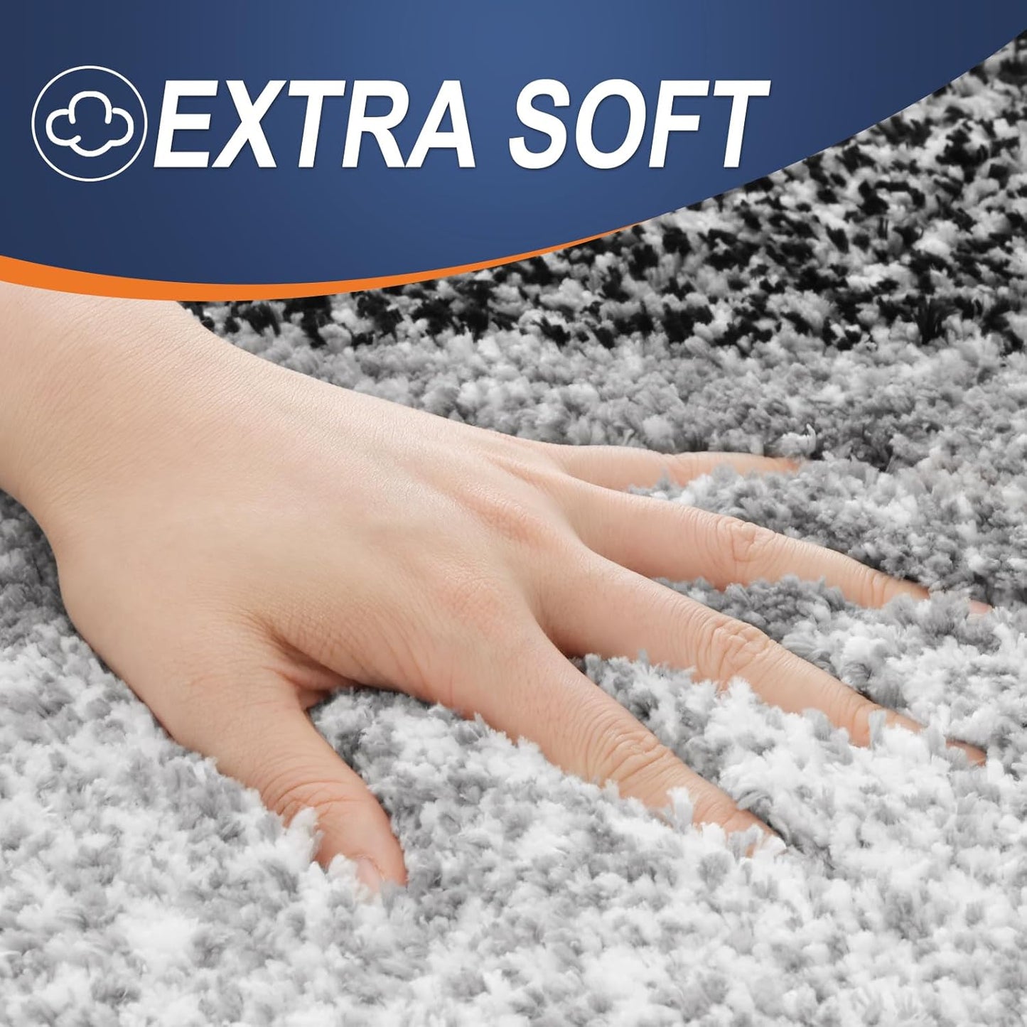 OLANLY Large Bathroom Rugs - Extra Soft Microfiber Mat 40x32 | Quick Dry & Machine Washable, Black