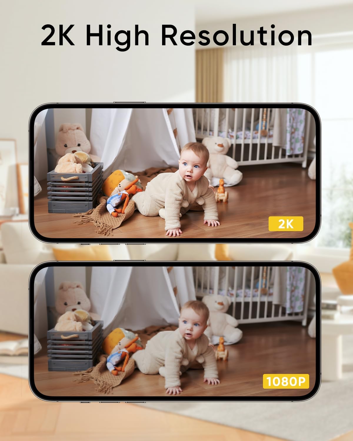 BoyKeep 2K 2-Way Indoor Camera, Cameras for Home Security with Motion Detection, Pet Camera Indoor with Phone App