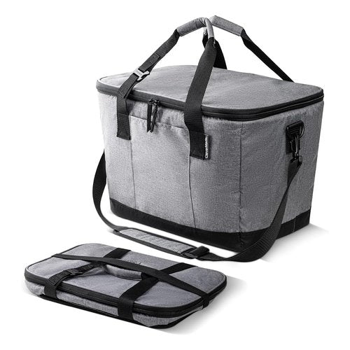 CleverMade Tahoe Collapsible Cooler Bag – Large Portable Cooler Bag for Travel, Foldable Insulated Cooler for Beach, Picnic & Tailgating, Holds Up to 50 Cans, Leakproof Soft Carry Cooler