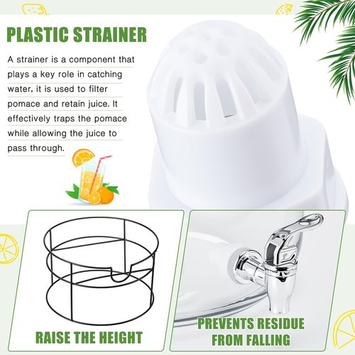 Honeydak 1 Pack 4 Gallon Glass Beverage Dispenser with Stand and Spigot Leakproof Glass Drink Beverage Storage for Valentine's Parties Mason Jar Dispenser with Lids