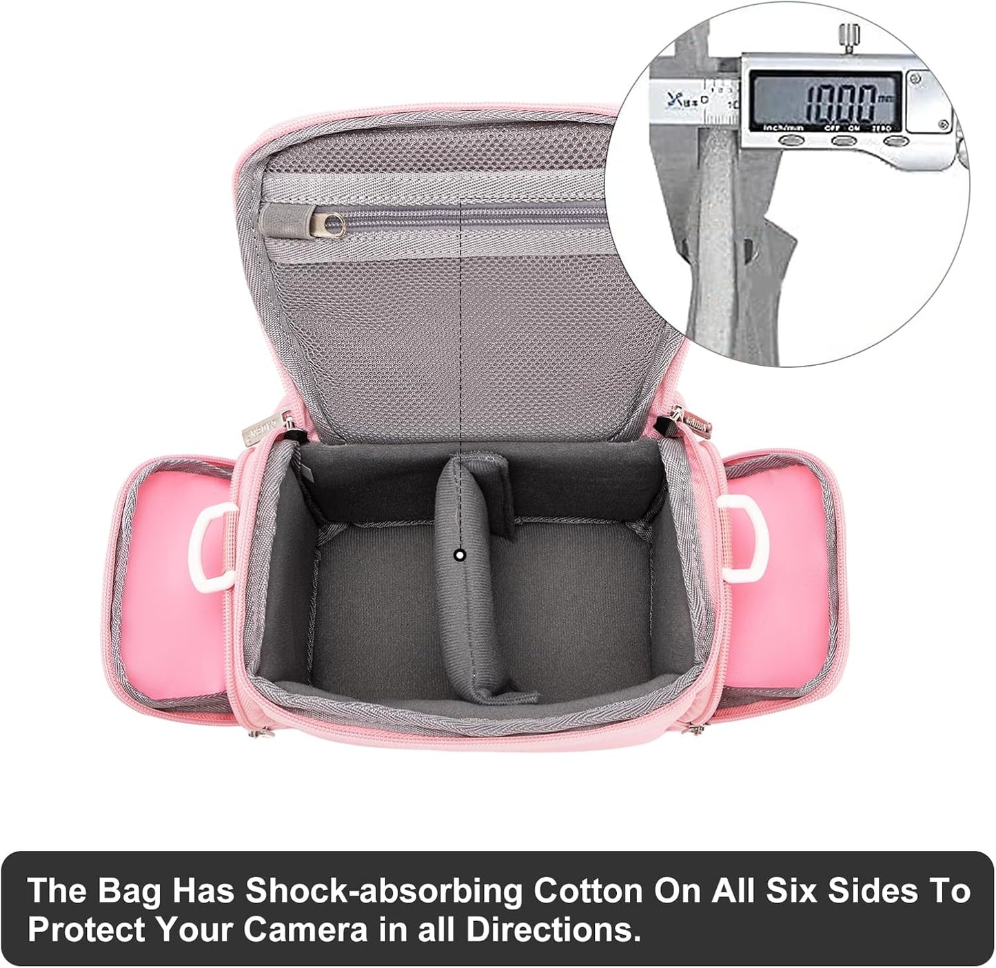 Waterproof(1.0 CADeN Compact Camera Shoulder Crossbody Bag Case Compatible for Nikon, Canon, Sony SLR/DSLR Mirrorless