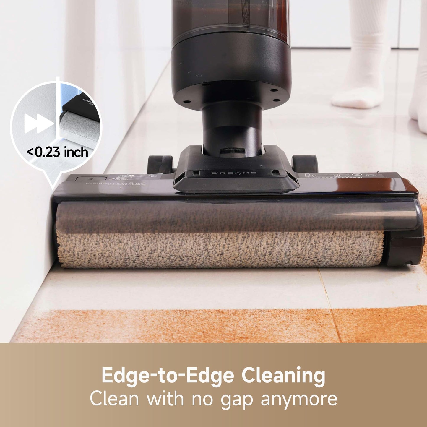 DREAME H12S Cordless Vacuum Mop, Vacuum and Mop at The Same Time, Wet Dry Vacuum for Hard Floors, Edge Cleaning, Hot Air Drying, Smart Floor Cleaner Machine Great for Sticky Messes on Multi-Surfaces