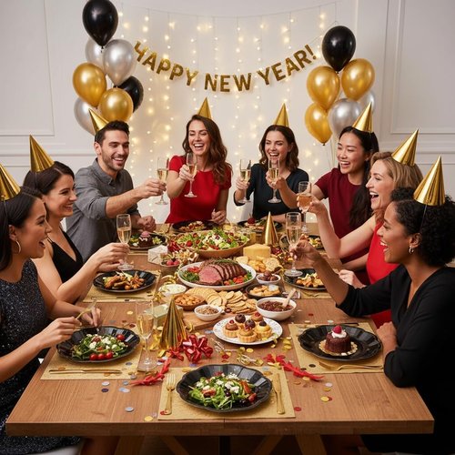 NatNarr 30 Pcs Black Paper Plates - 7 Inch Scalloped Disposable Dessert Plates for Parties & Events