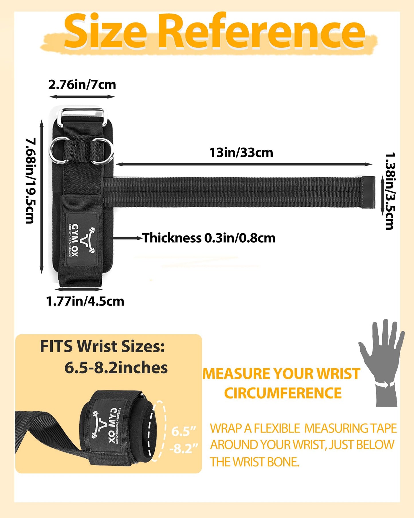 2-in-1 Weight Lifting Straps with D Ring, 7mm Neoprene Padded Wrist Support for Men & Women, Heavy Duty Gym Wrist Straps & Cable Machine Attachment for Gym, Powerlifting, Rows, Pull-ups (Black)