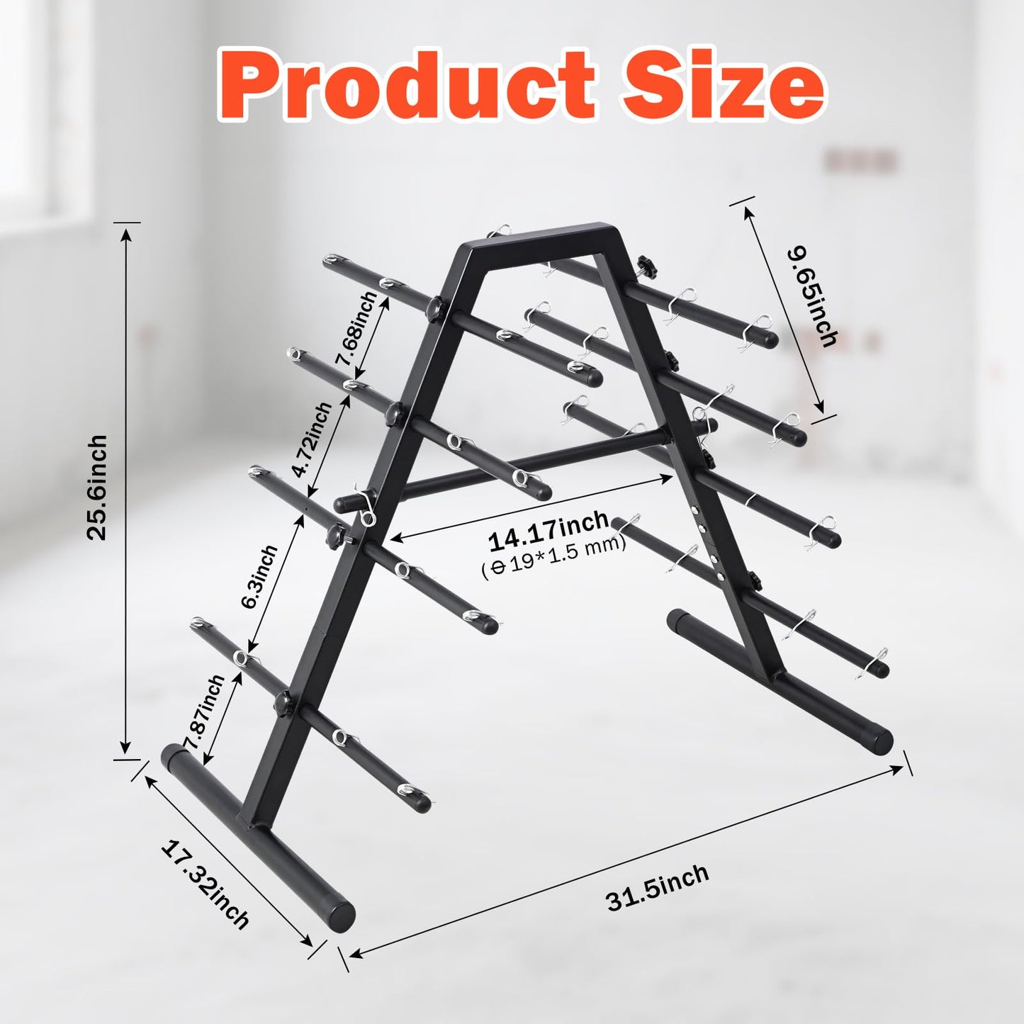 CXRCY Wire Spool Rack - Heavy Duty Cable Dispenser with 9 Adjustable Rods for 29 Spools, Portable Hand Wire Spool Caddy for Electrical, Industrial, Retail, Warehouse Use