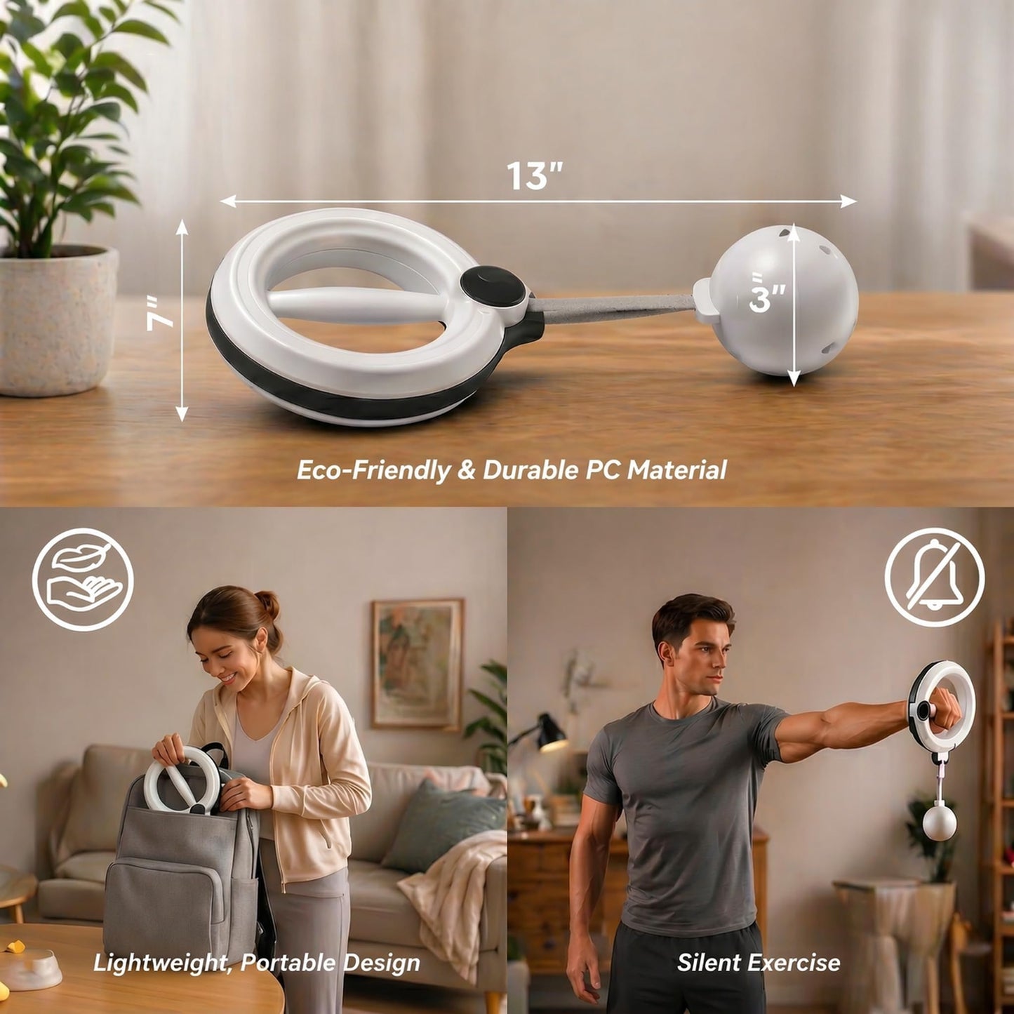 WildWhale Infinity Hoop Arms, 360 Rotating Wrist Forearm Trainer for Exercise, Arm Infinity Hoop for Shoulder & Chest, Home Workout Equipment