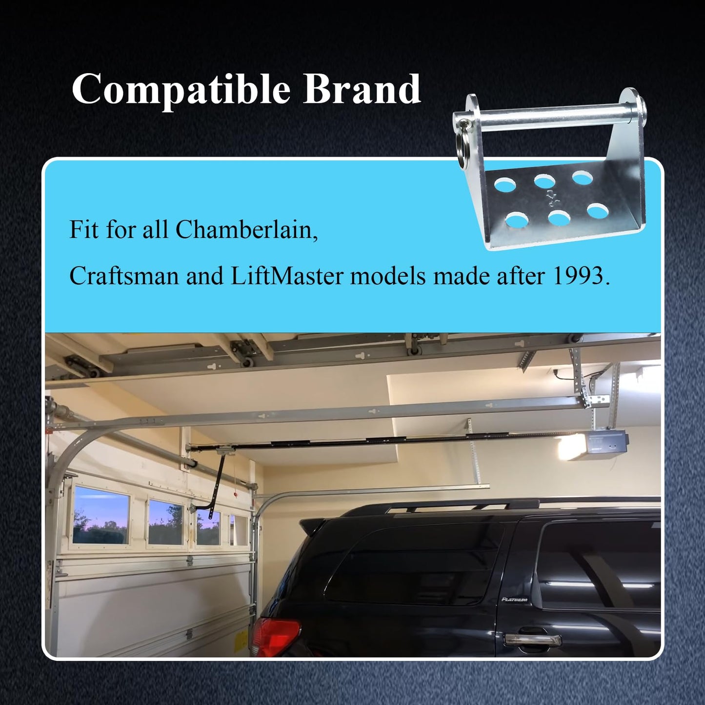 Garage Door Openers 41A4353 Header Bracket W/Clevis Pin, Fit for LiftMaster and Chamberlain, Craftsman Garage Door Openers, Also Known as: B5084, 211797, 062222, 041A4353, 41A4353-1