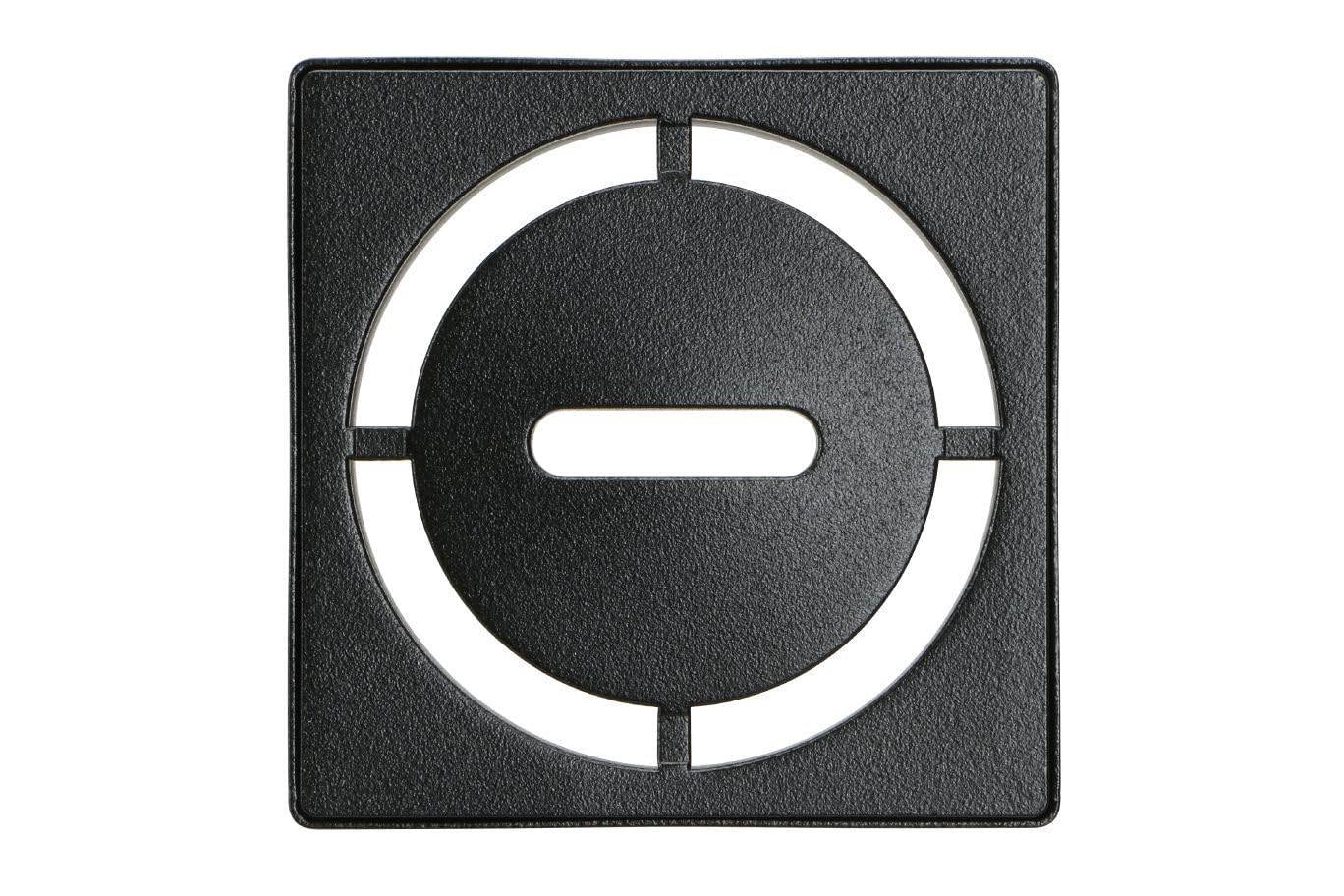 Schluter Kerdi-Drain Pure Shower Grate Kit with Integrated Bonding Flange - Ideal for Tile Showers - Stainless Steel, 4" Grate, Square, Matte Black Grate Finish - KDIF4GRKMGSD8