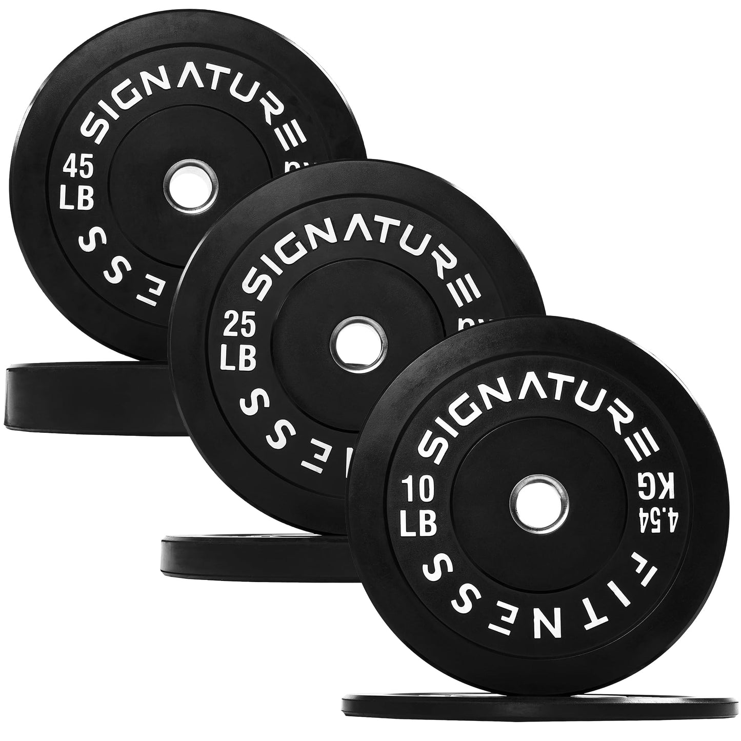 Fitvids 2-Inch Olympic Bumper Weight Plates Including 160 LB Weight Plates Set, Black