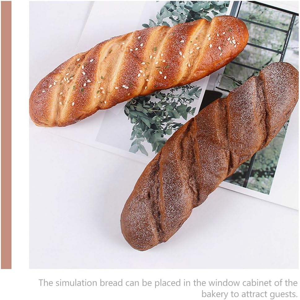 LIFKOME 9.05X2.75X1.37In Pu Artificial Bread Model Simulation Bread Photo Prop Bakery Display Kitchen Decor Lifelike