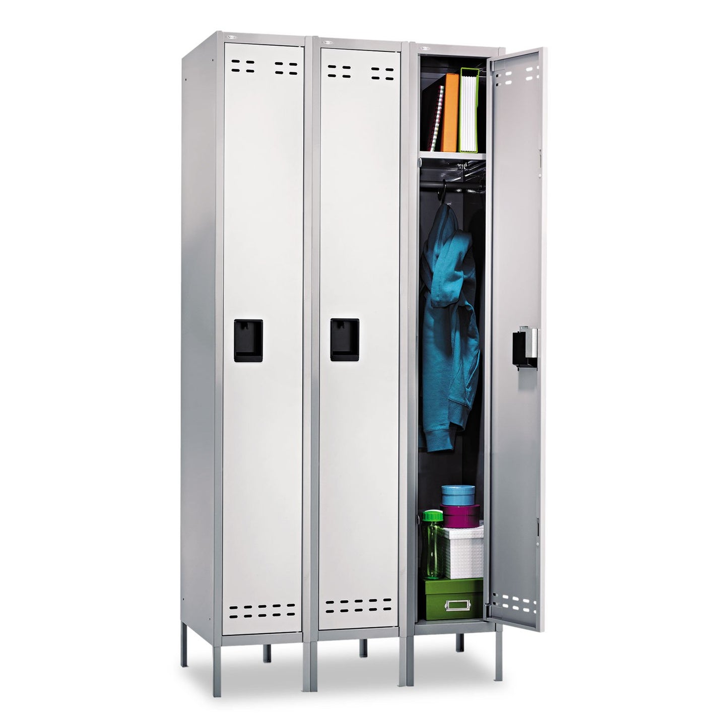 Safco Products Single Tier Locker, 3 Column, Gray