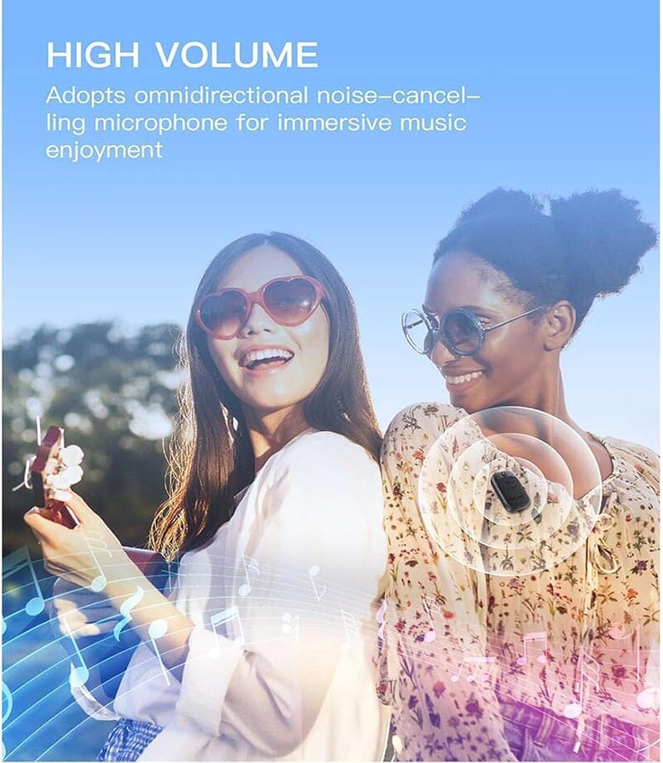 BYDGUMEI Wearable Bluetooth Speaker-miniWaterproof Speaker Cip Type - Buit-in Microphone forHands-Free Music and Call
