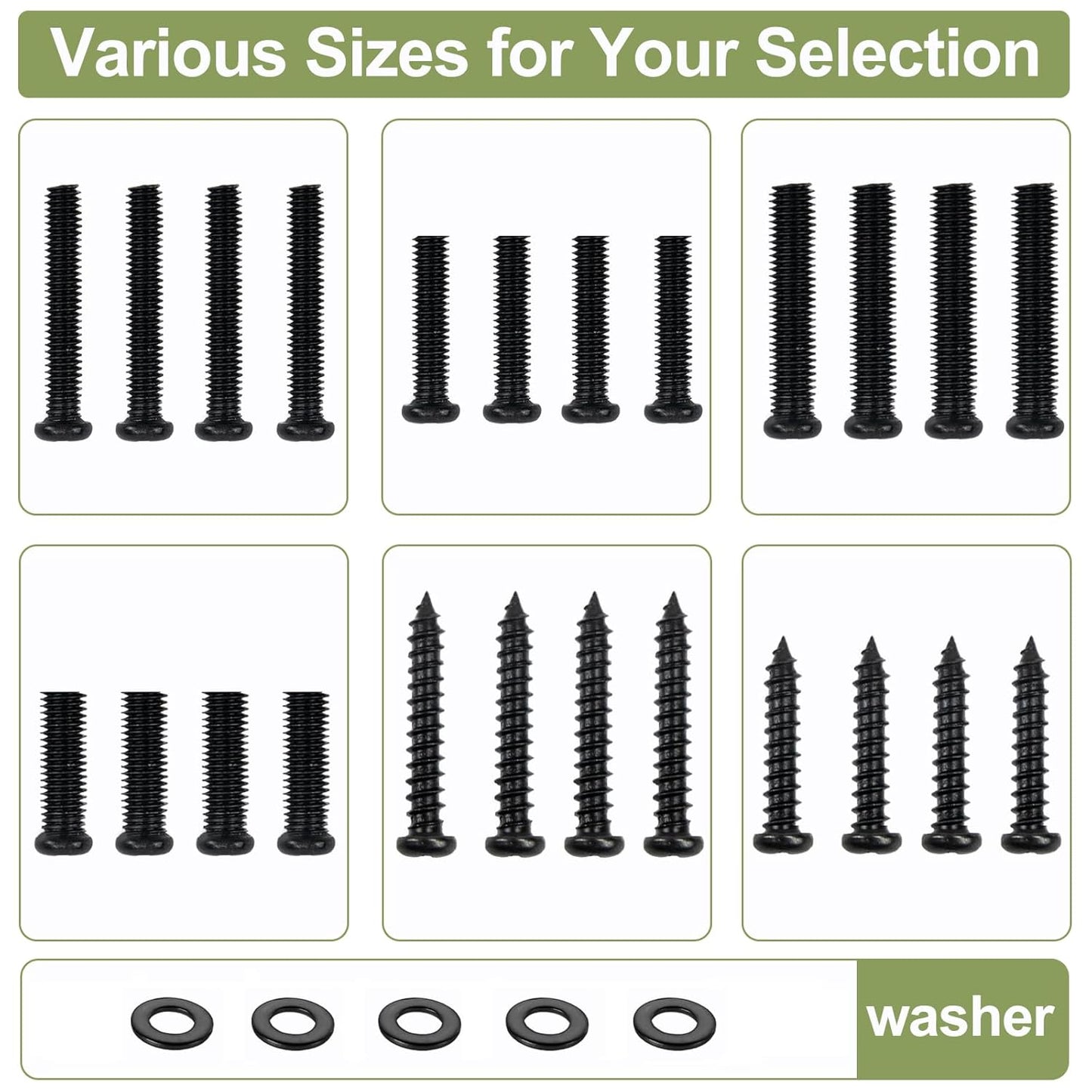 Maozhren TV Stand Screws and Washers for All TV Stand Legs Screws Kit for TCL Hisense Samsung LG Vizio JVC Onn Sony
