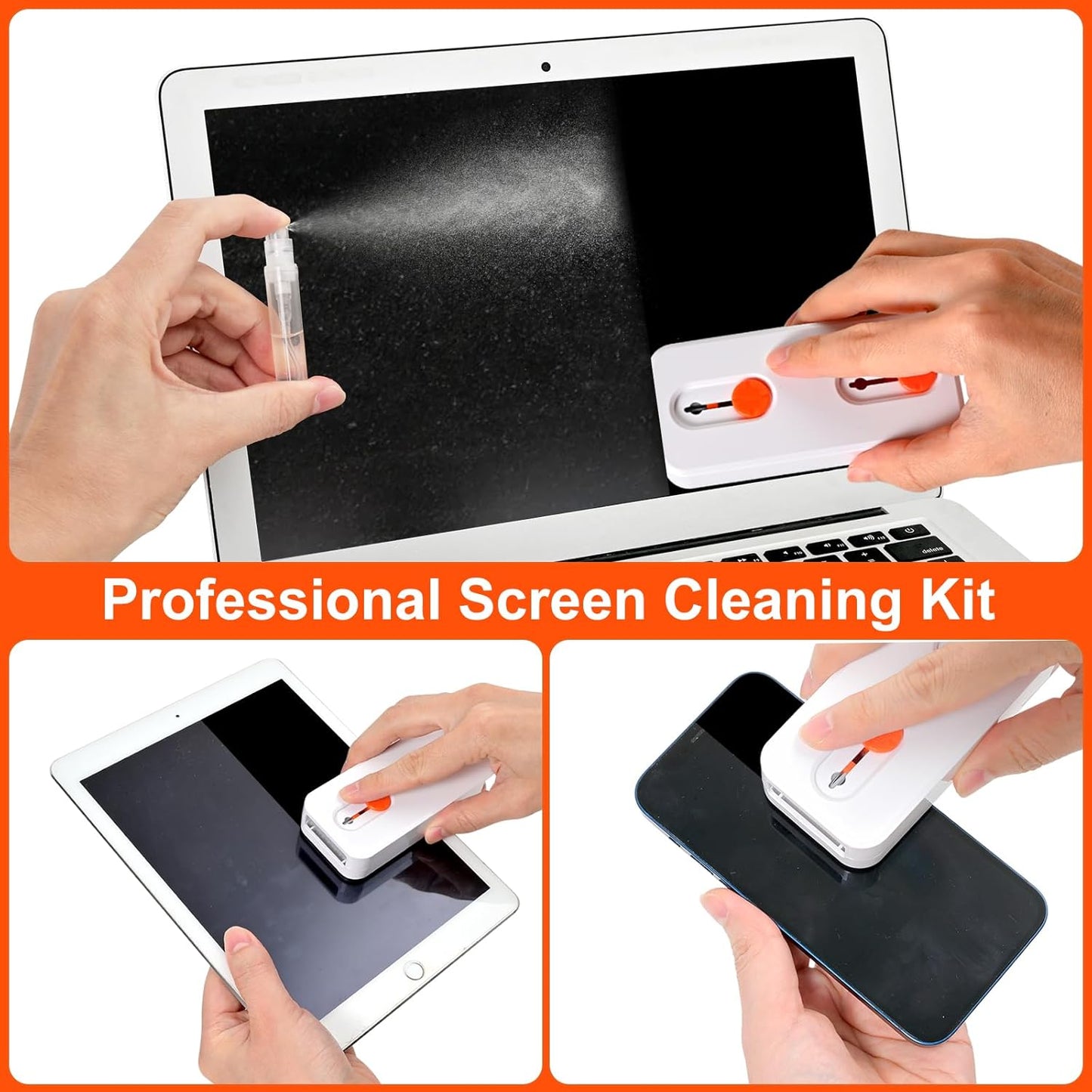 Alatinlamp Keyboard Cleaner Laptop Cleaning Kit, Keyboard Cleaning Kit with Retractable Keyboard Brush