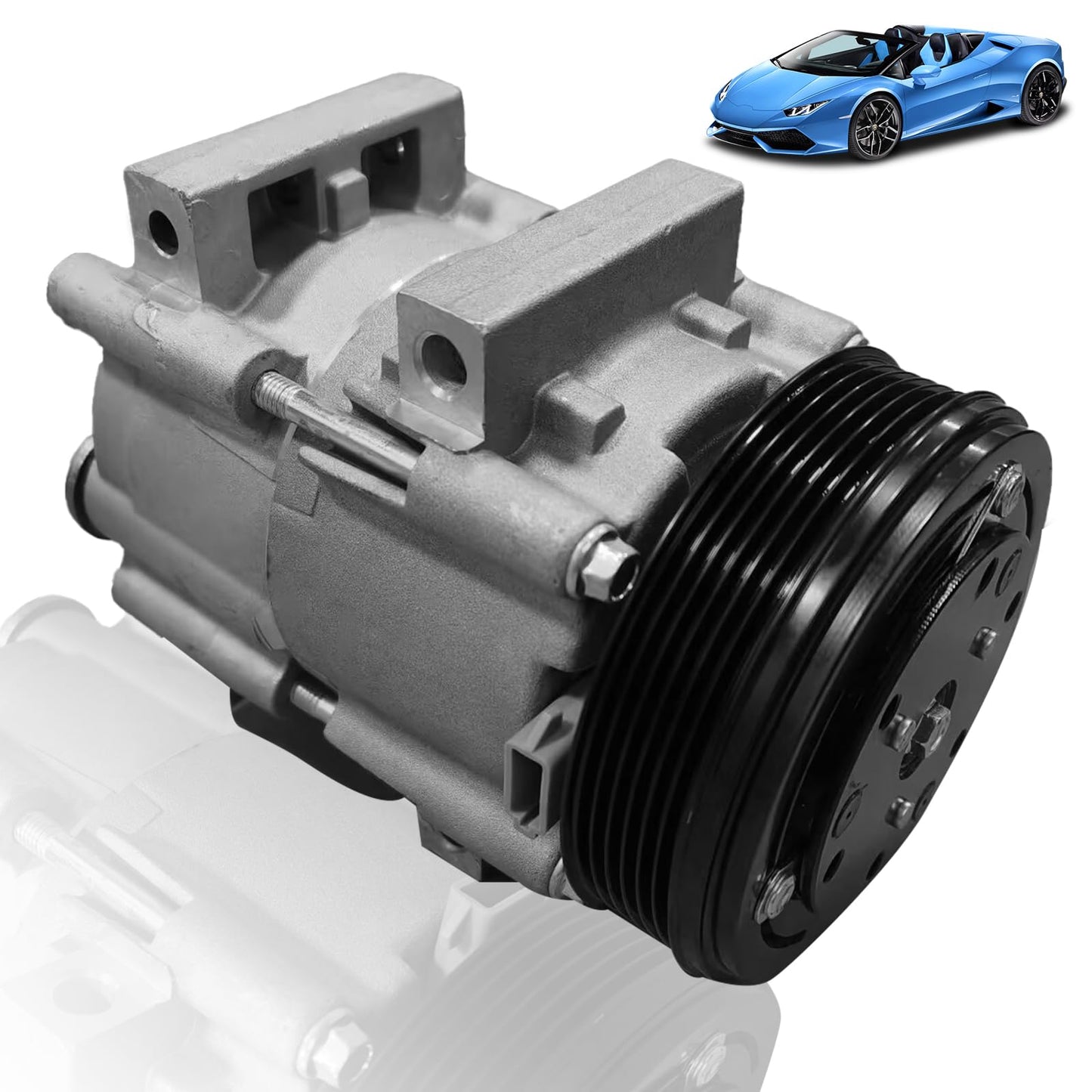 NTLTPYY AC Compressor Compatible with Explorer/Ranger/B-Series/Navajo/Mountaineer (1990-2011) - FS10 Type,R-134A,w/Clutch,Pre-Filled Oil, Direct Fit Replacement# 58132, 57132,4R3Z19703A