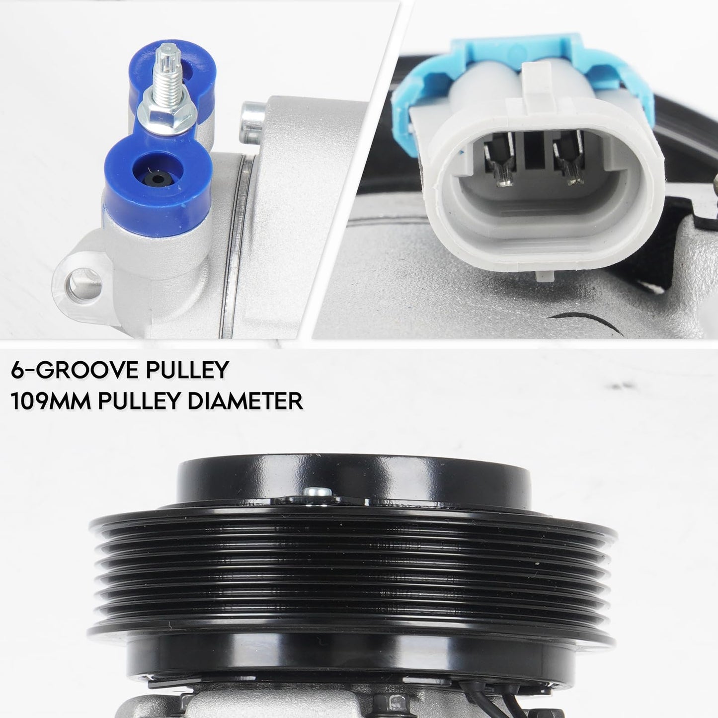New AC Air Condition Compressor w/Clutch for Chevrolet Camaro (for LS LT Models Only) 3.6L 2010 2011 2012 2013 2014 2015, 1522219 1222219 92229740