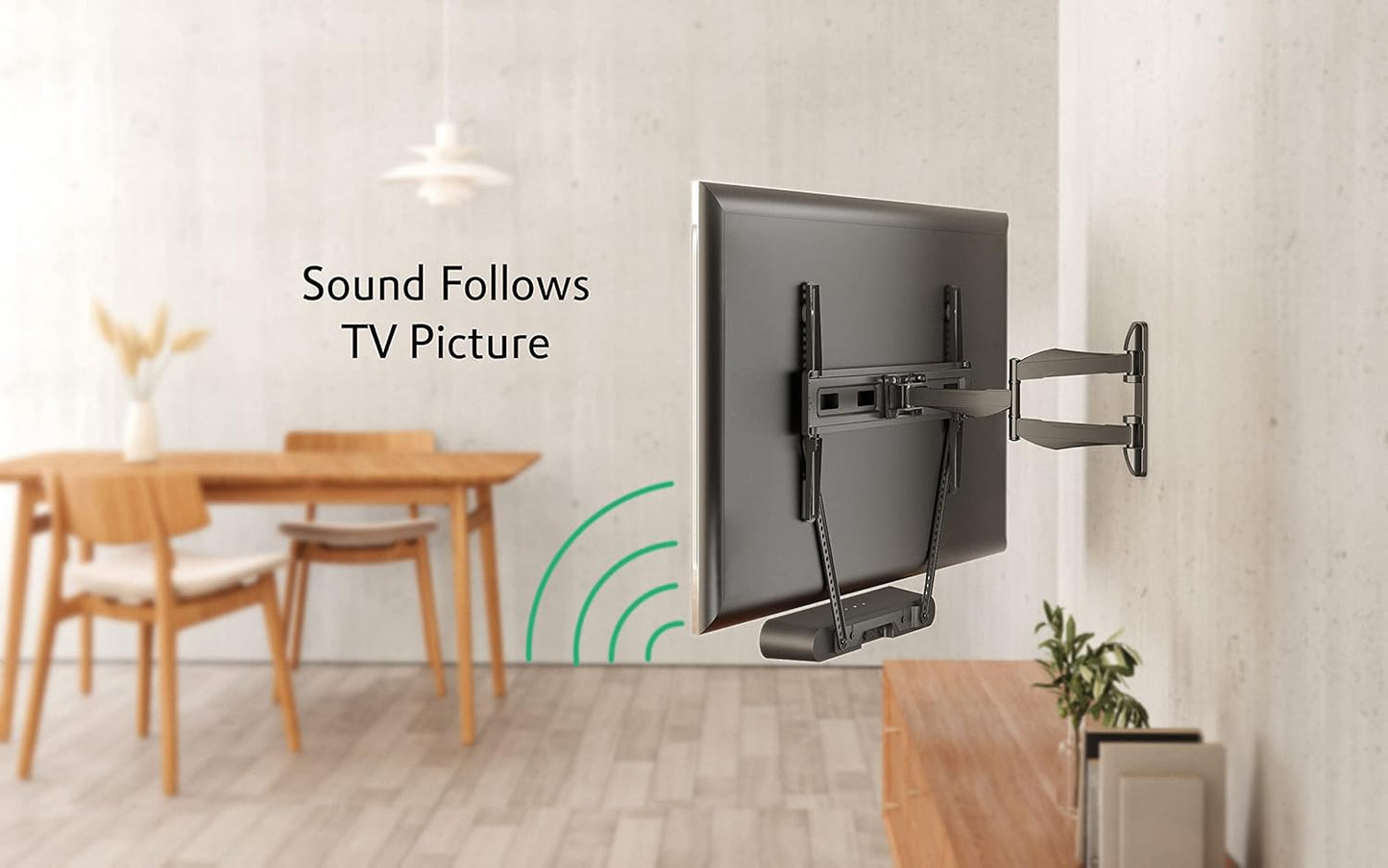 ynVISION.DESIGN TV Mount Bracket Compatible with Sonos Ray Soundbar - Mount Directly Underneath Existing tv (TV Wall