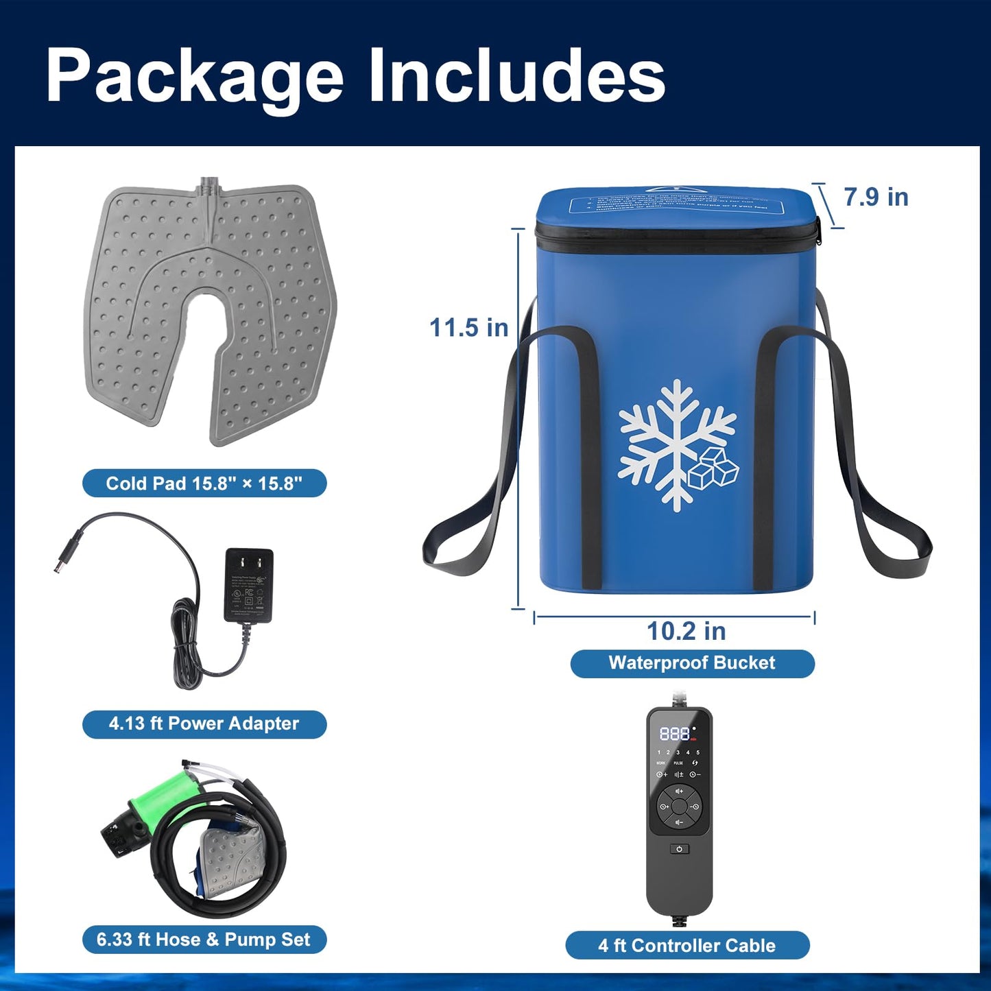 Ice Machine for Knee After Surgery,16QT Quiet Cold Therapy Machine for Knee Replacement with Auto Timer, Leak-Proof Design & Adjustable Flow,Multi-Joint Ice Pads