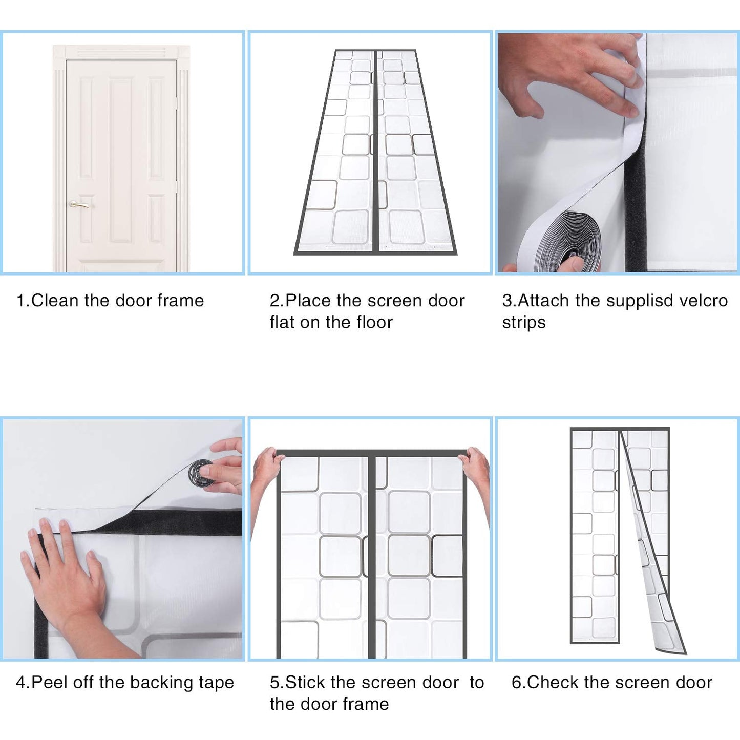 Insulated Door Curtain, Thermal Magnetic Self-Sealing EVA Door Screen Winter Stop Draft Keep Cold Out Door Cover for Kitchen, Bedroom, Air Conditioner Room,Hands Free (37" x 82")