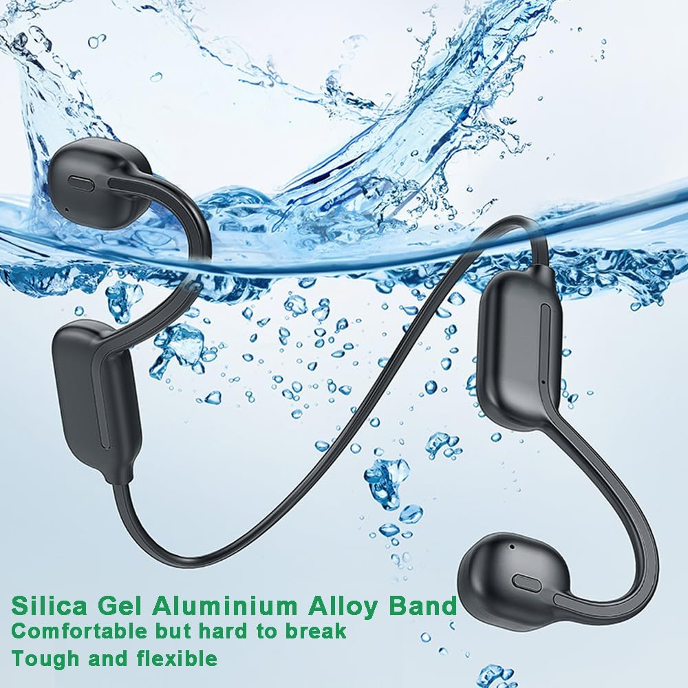 Swimming Headset MP3 32G IP68 IHAO Headphones True Bone Conduction Open Ear Player Built-in Memory Underwater