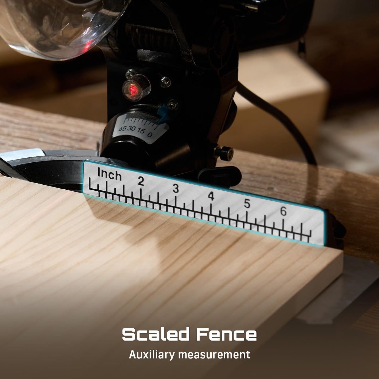 SEESII Power Compound Miter Saw: 8-inch Compact Miter Saw with Speed 4900RPM - Laser Guide - Precision Miter Angles - Lightweight Design - Single Bevel 0-45° for Carpenter Woodworking Project DIY