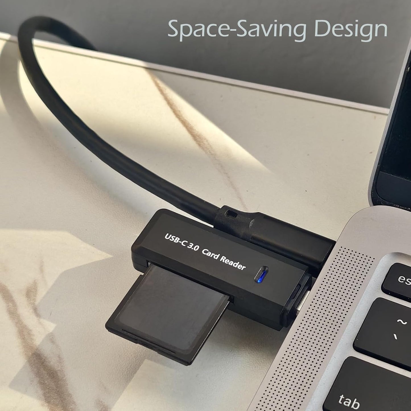 Wansurs 5Gbps 2-in-1 MMC, RS-MMC, Micro SD Card Reader, USB C Memory Card Reader for Digital Camera, SD Card Viewer